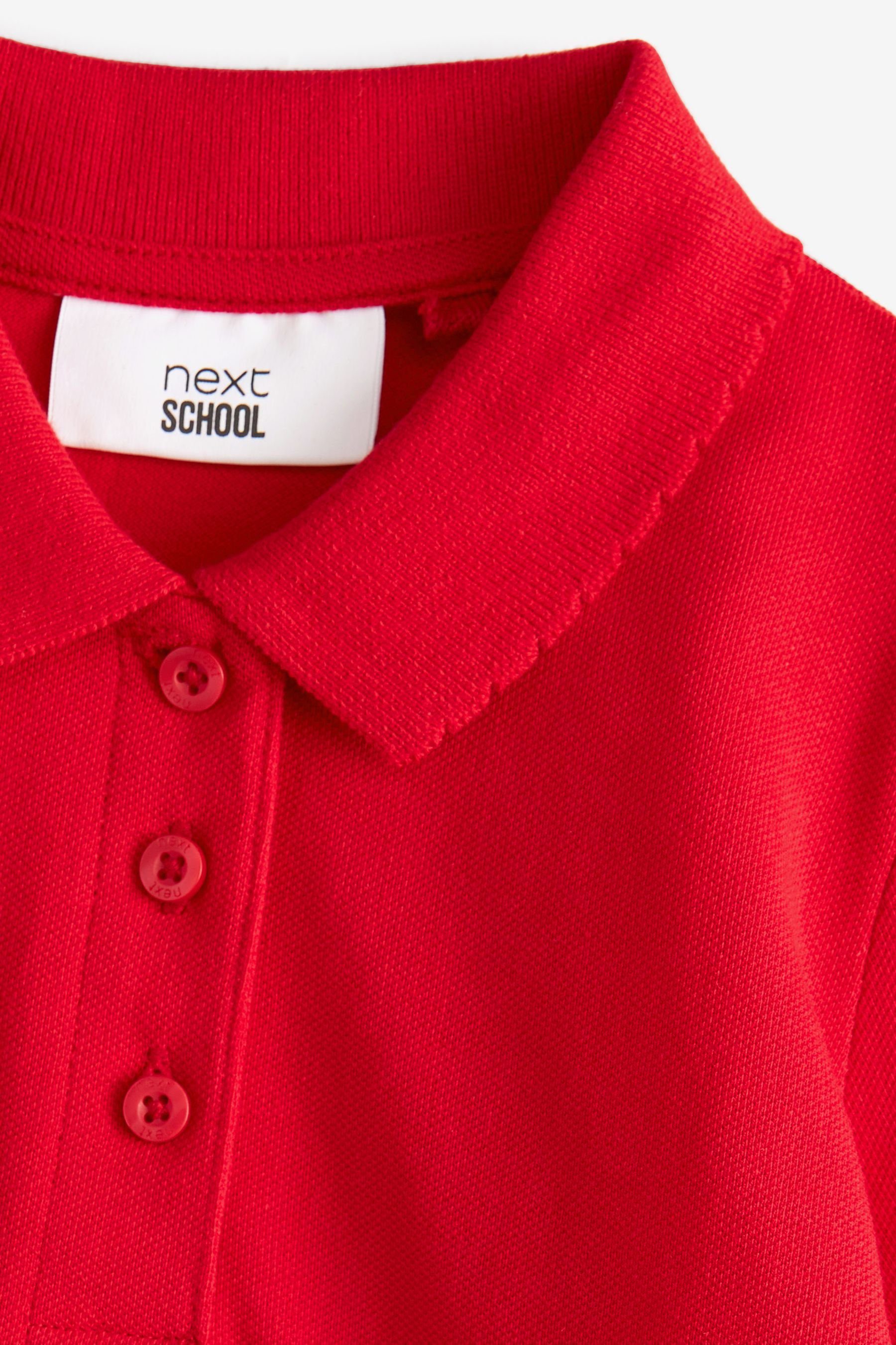 Next Kurzärmelige im (2-tlg) Poloshirt Polohemden aus Baumwolle Red 2er-Pack
