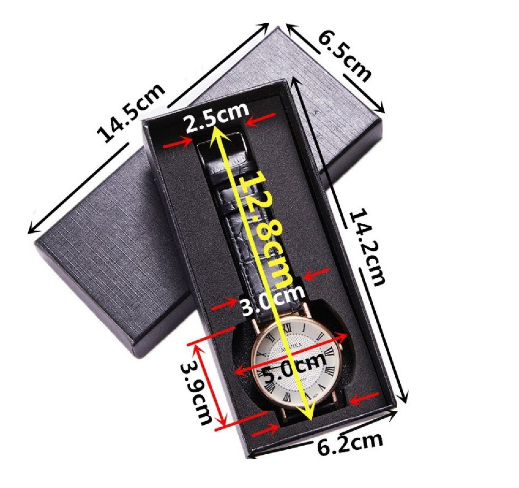 145 Gesch Uhrenkarton Schmucketui Geschenk Schwarz, in für Uhrenbox Uhr, mm BAYLI 1 x 65