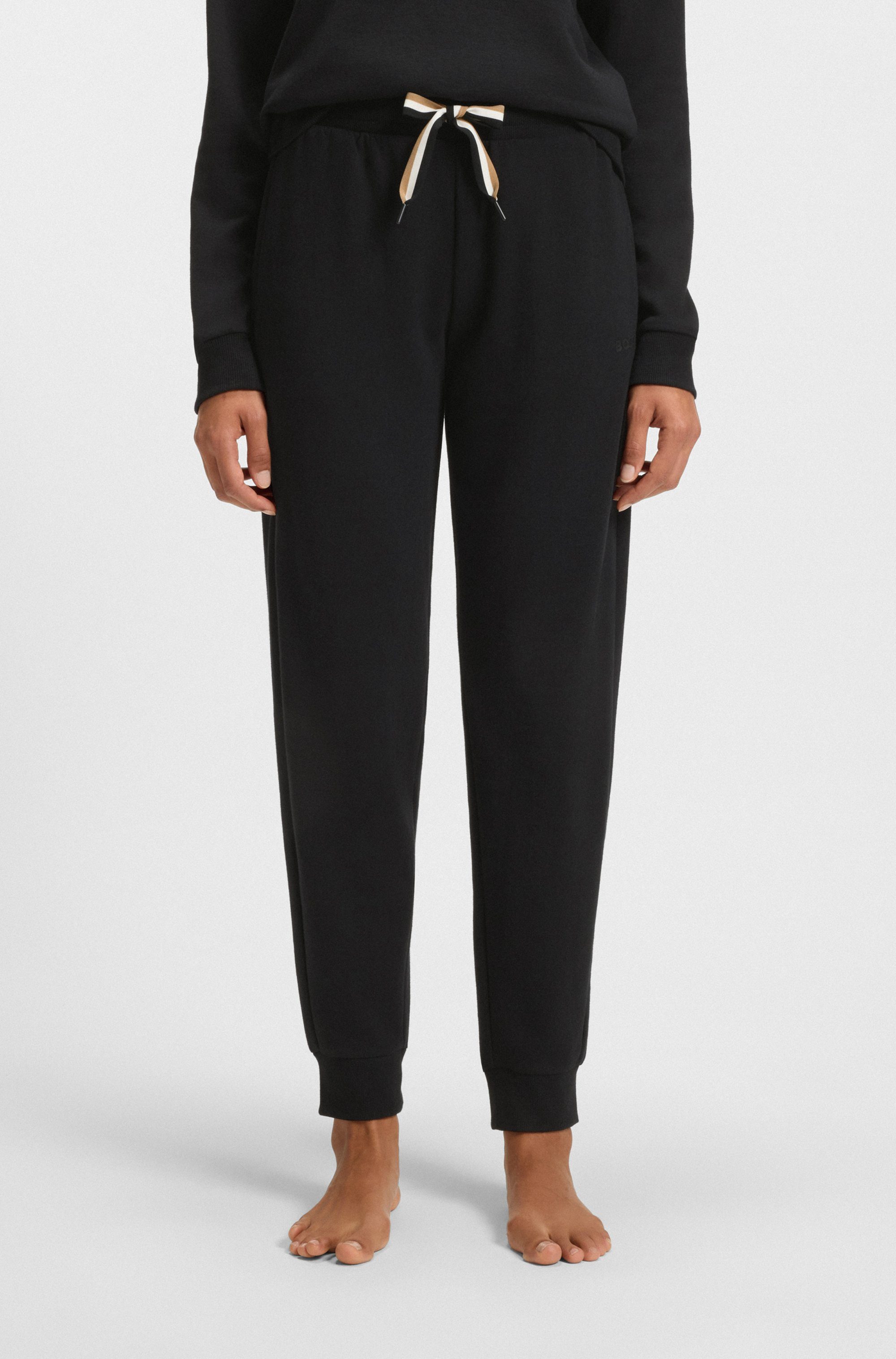 BOSS Relaxhose CP Stripe_Pants Cuff mit kontrastfarbener Kordel günstig online kaufen