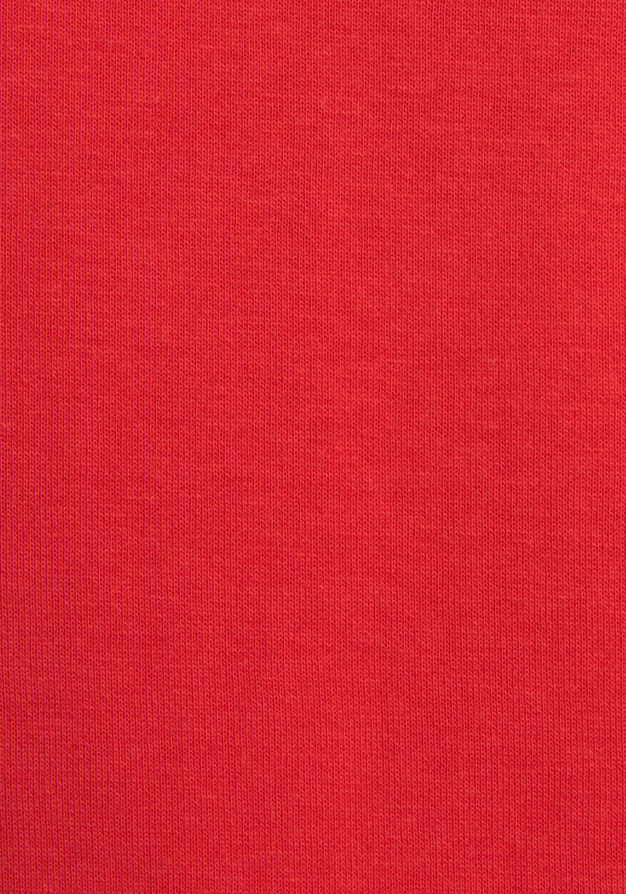 Piping auf Loungeanzug H.I.S Brust, rot mit der Sweatshirt