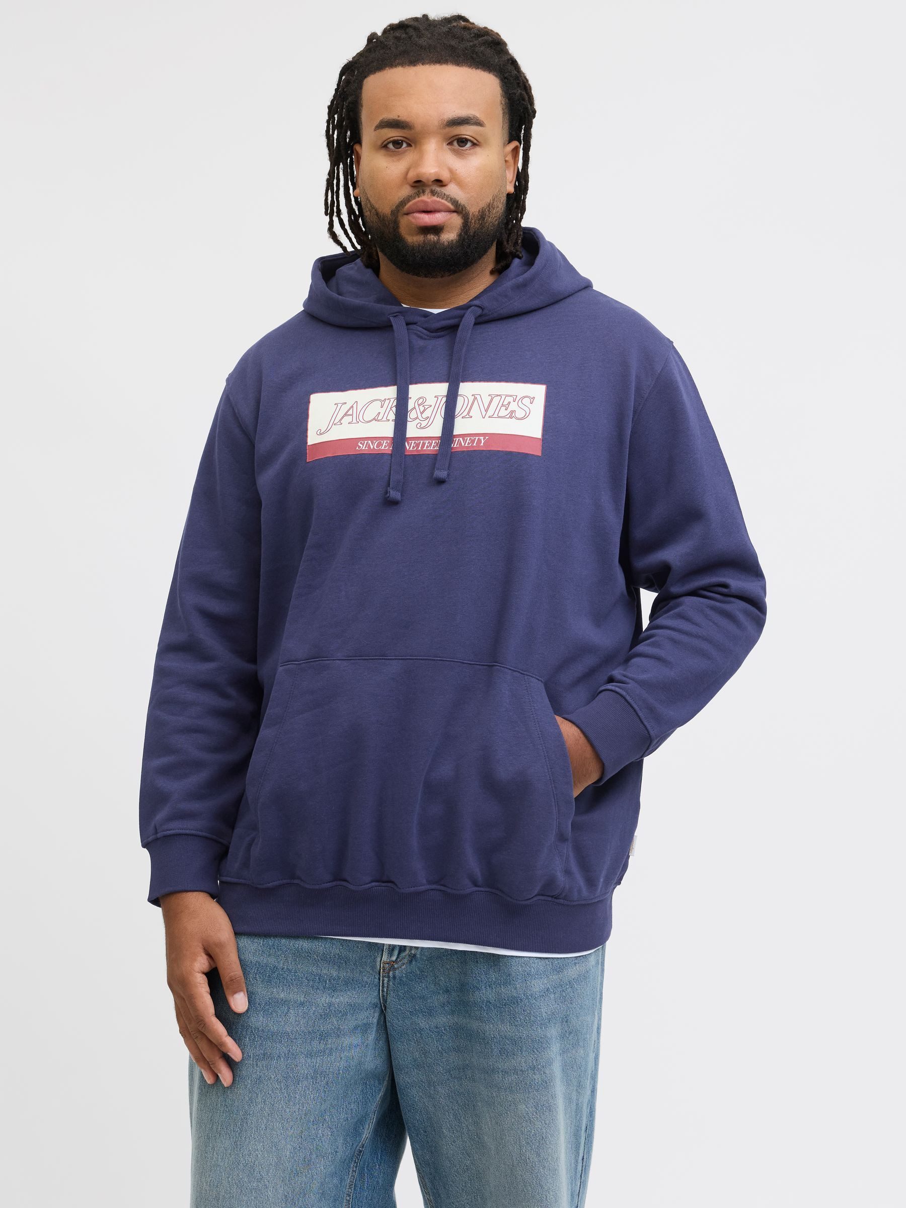 Jack & Jones PlusSize Kapuzensweatshirt JORINWOOD BLOCK BRANDING SWEAT HOO günstig online kaufen