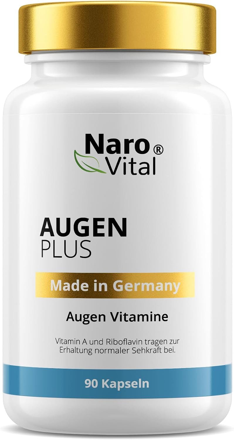 NaroVital Augen Plus Vitame - Lutein 50mg & Zeaxanthin Kapseln hochdosiert Kapseln