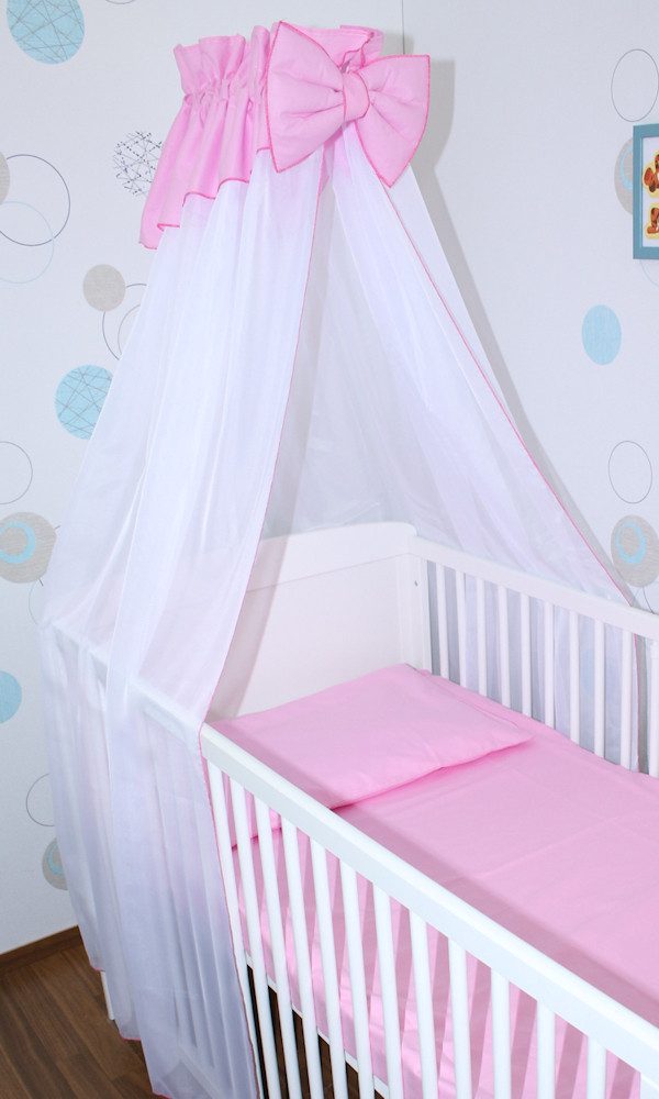 Primawela Betthimmel Betthimmel aus weißem Chiffon mit Baumwollabschluss Baby Kinder Bett