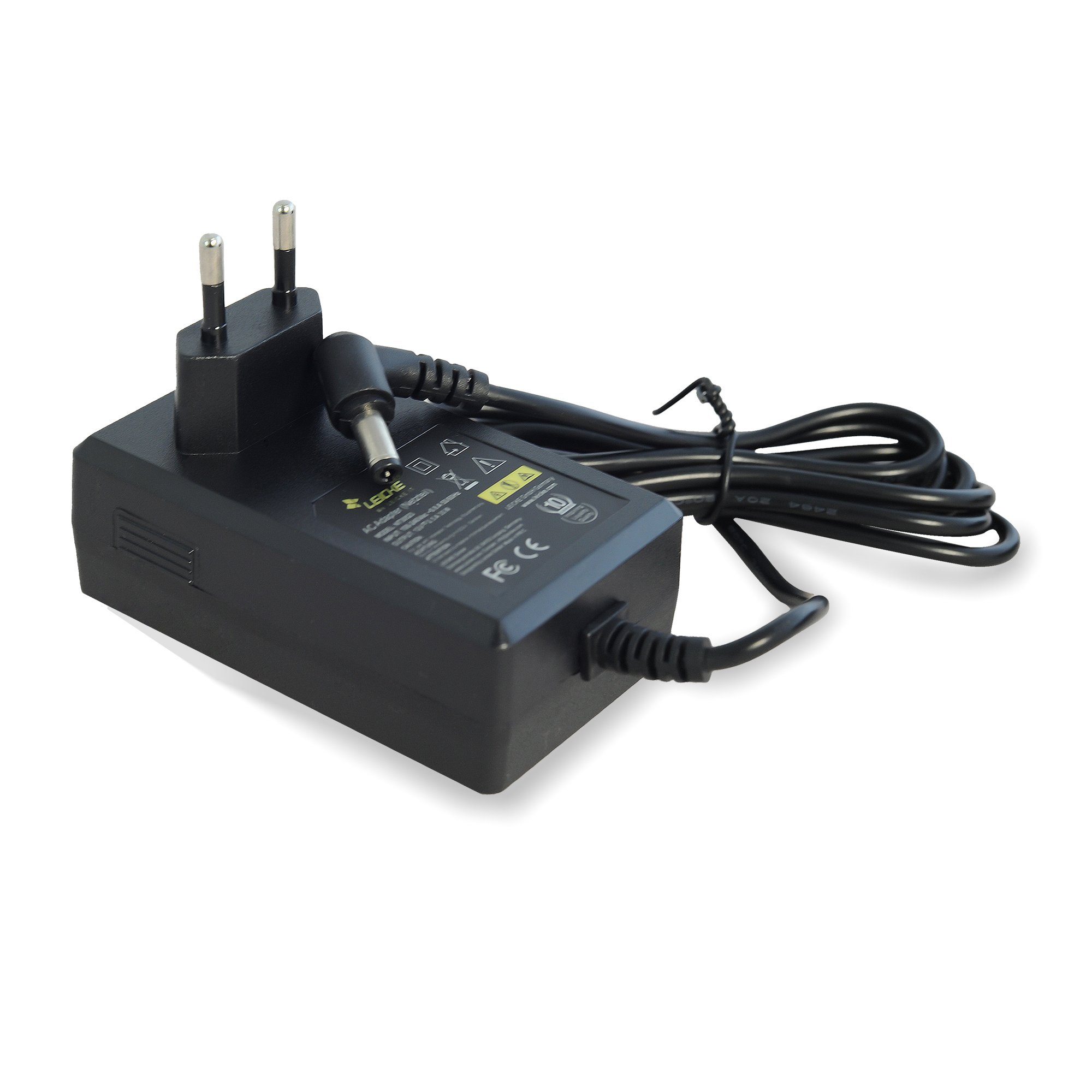 Leicke Netzteil 12V 2,5A 30W, 5,5 * 2,5mm Stecker für AVM Fritzbox 7490 Netzteil (besonders leicht, Kurzschluss-, Überspannungs- und Überhitzungsschutz)