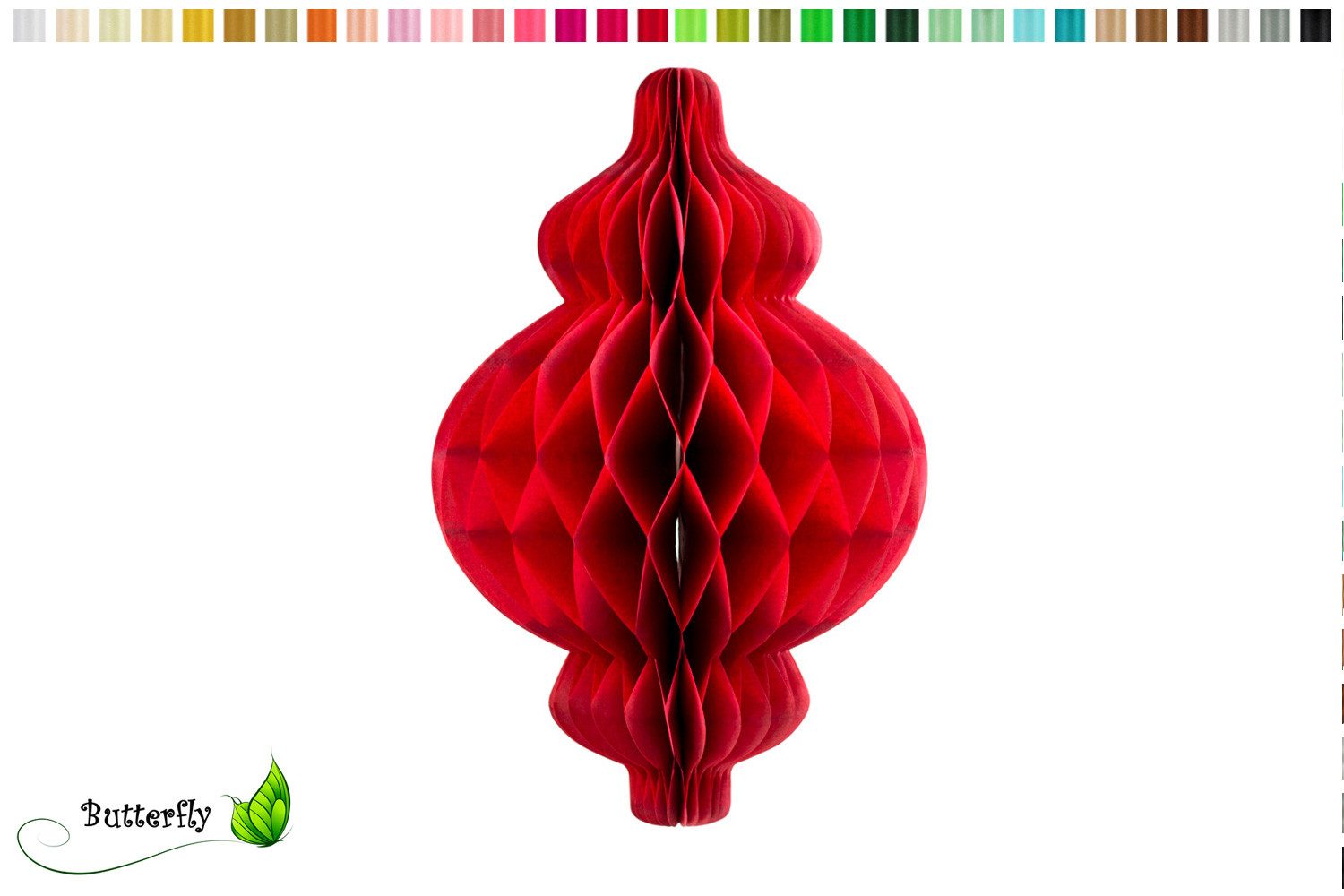 Creativery Papierlaterne, 1 Wabenfigur Laterne 17x25cm
