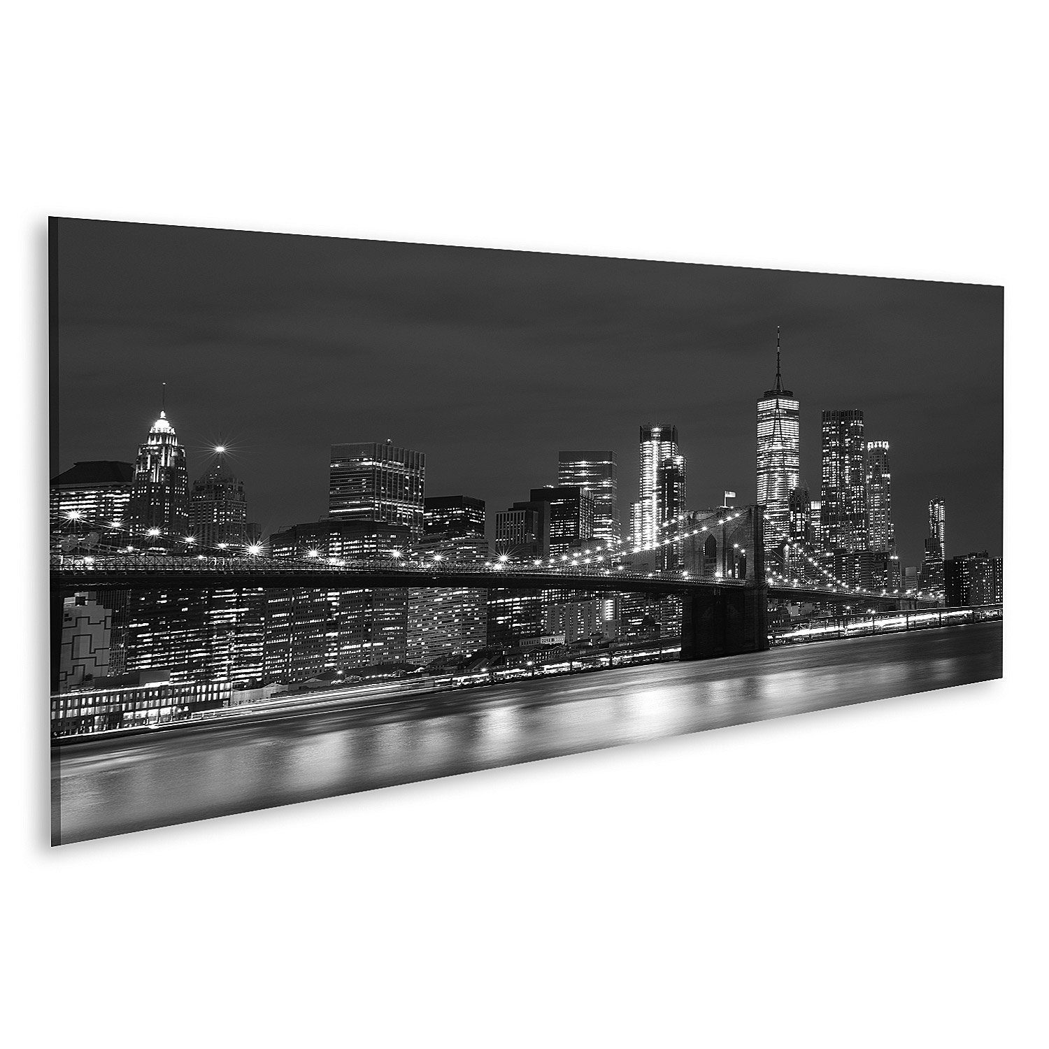 islandburner Leinwandbild Bild auf Leinwand Brooklyn Bridge und Downtown-Wolkenkratzer in New Yo