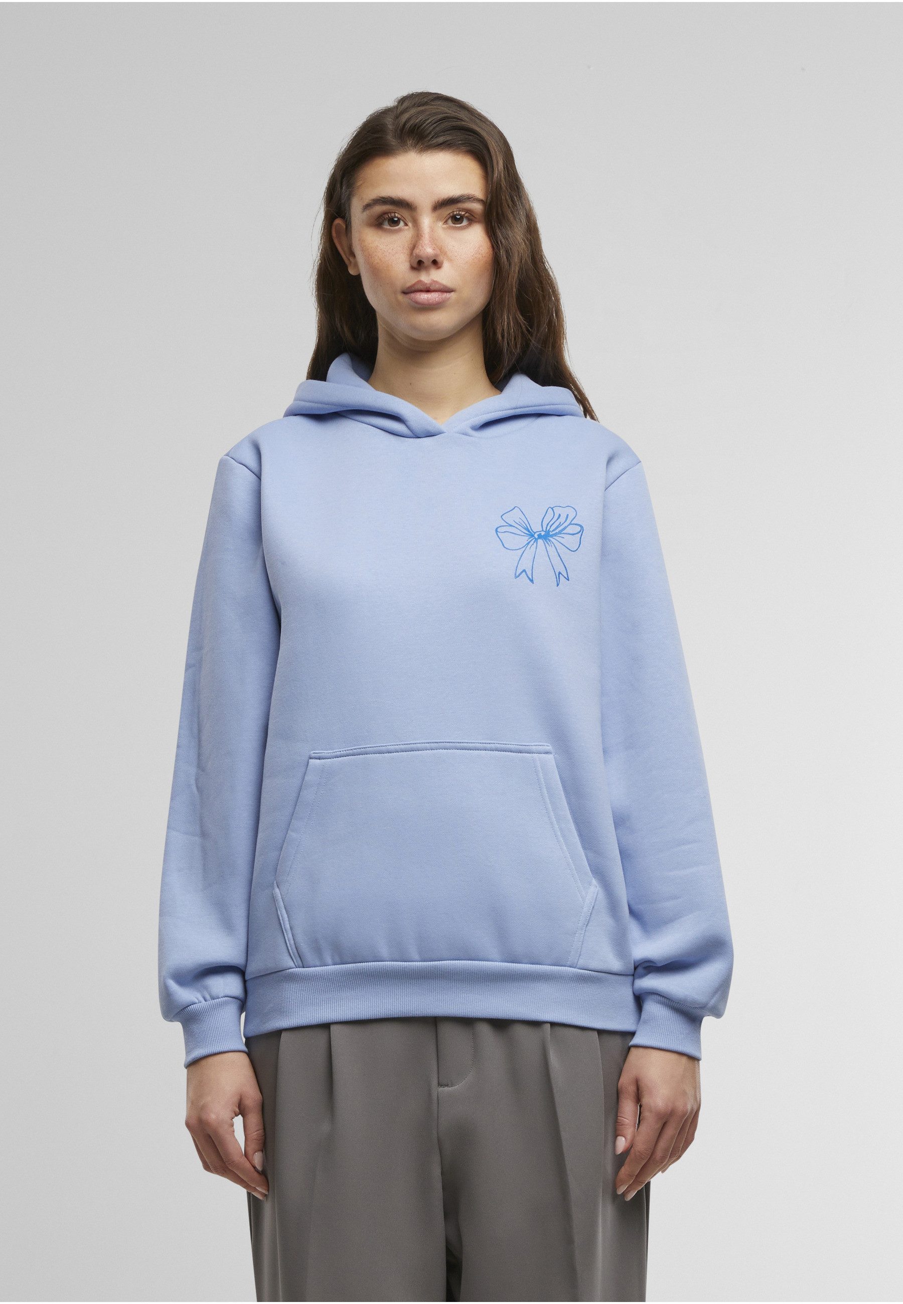 Miss Tee Kapuzensweatshirt Miss Tee Good Vibes Bow Ladies Fluffy Hoody