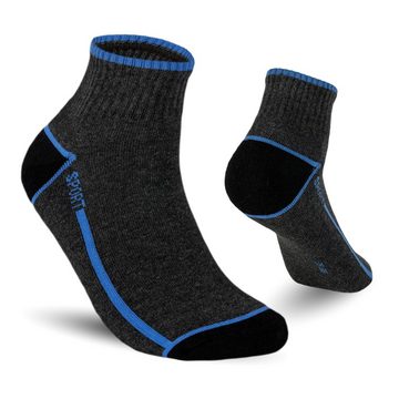 TEXEMP Laufsocken 12 Paar Frottee Socken Sneaker Herren Damen Sportsocken Baumwolle Kurz (Packung, 12 Paar) Frotteesohle