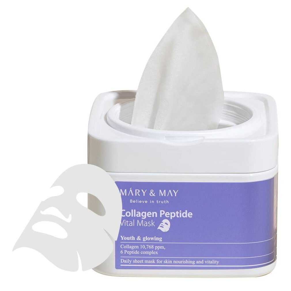 MARY & MAY Körperpflegemittel Kollagen-Peptid-Vitalmaske 30EA
