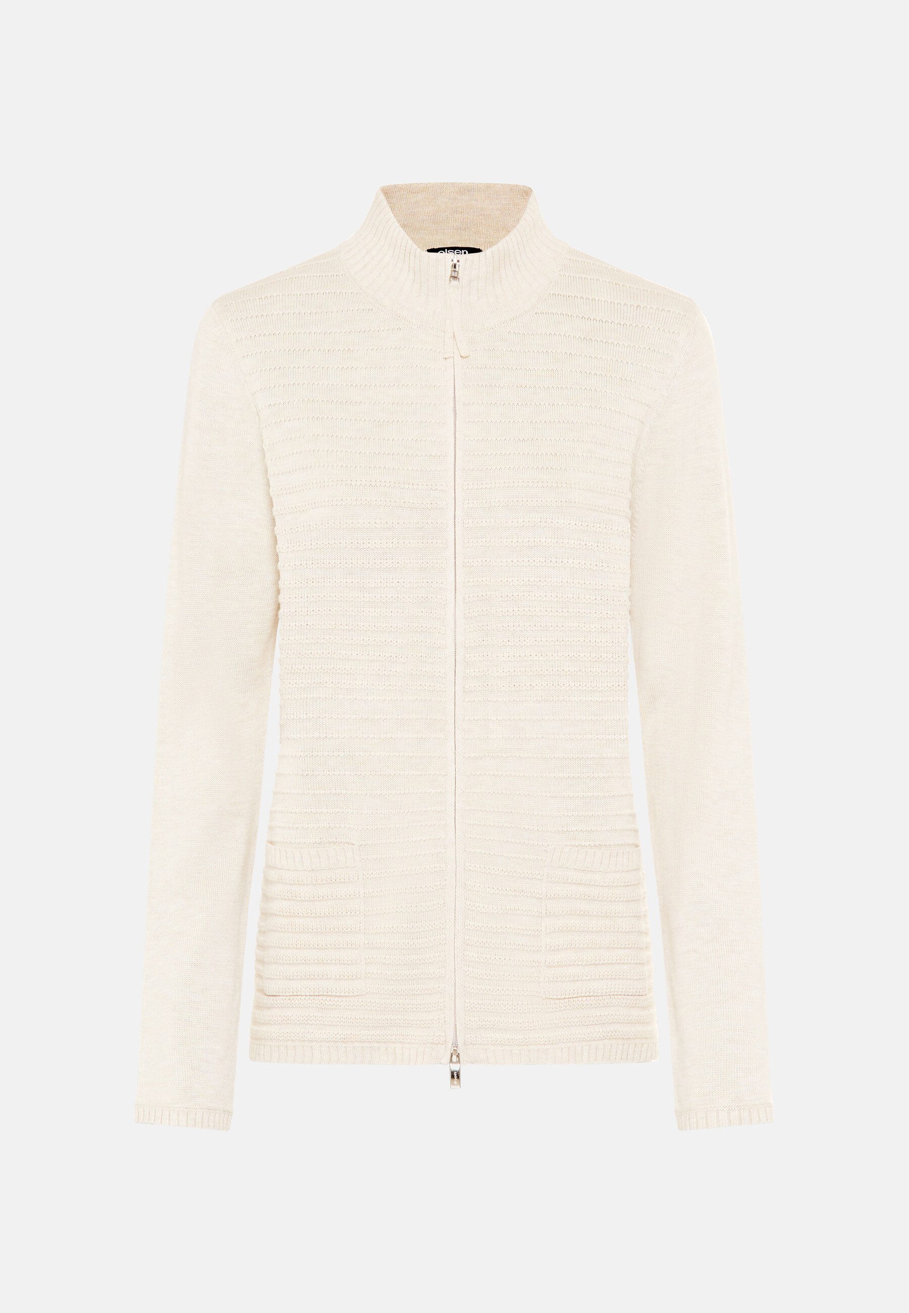 Olsen Cardigan mit durchgehendem Reißverschluss
