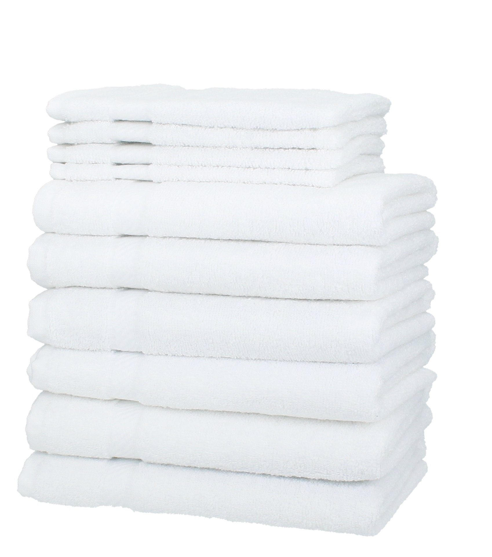 Betz Handtuch Set 10-TLG. Handtuch-Set Palermo Farbe weiß, 100% Baumwolle