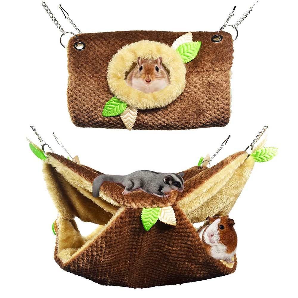 Ledander Tierbett Kleintierhängematte, Hamster Hängematte Hängematte, Tunnel Warmbett Hauskäfig Nestkäfig Hängetunnel und Hängematte
