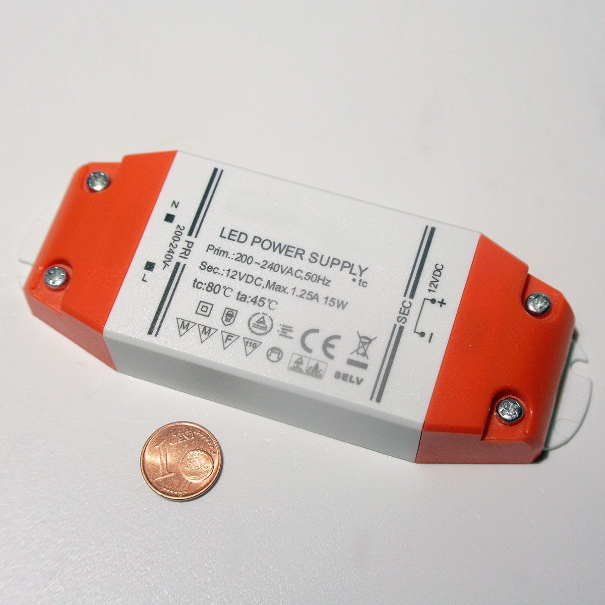 Goobay LED Slim-Transformator 12V DC 0,5-15W, IP20, Trafo LED Trafo