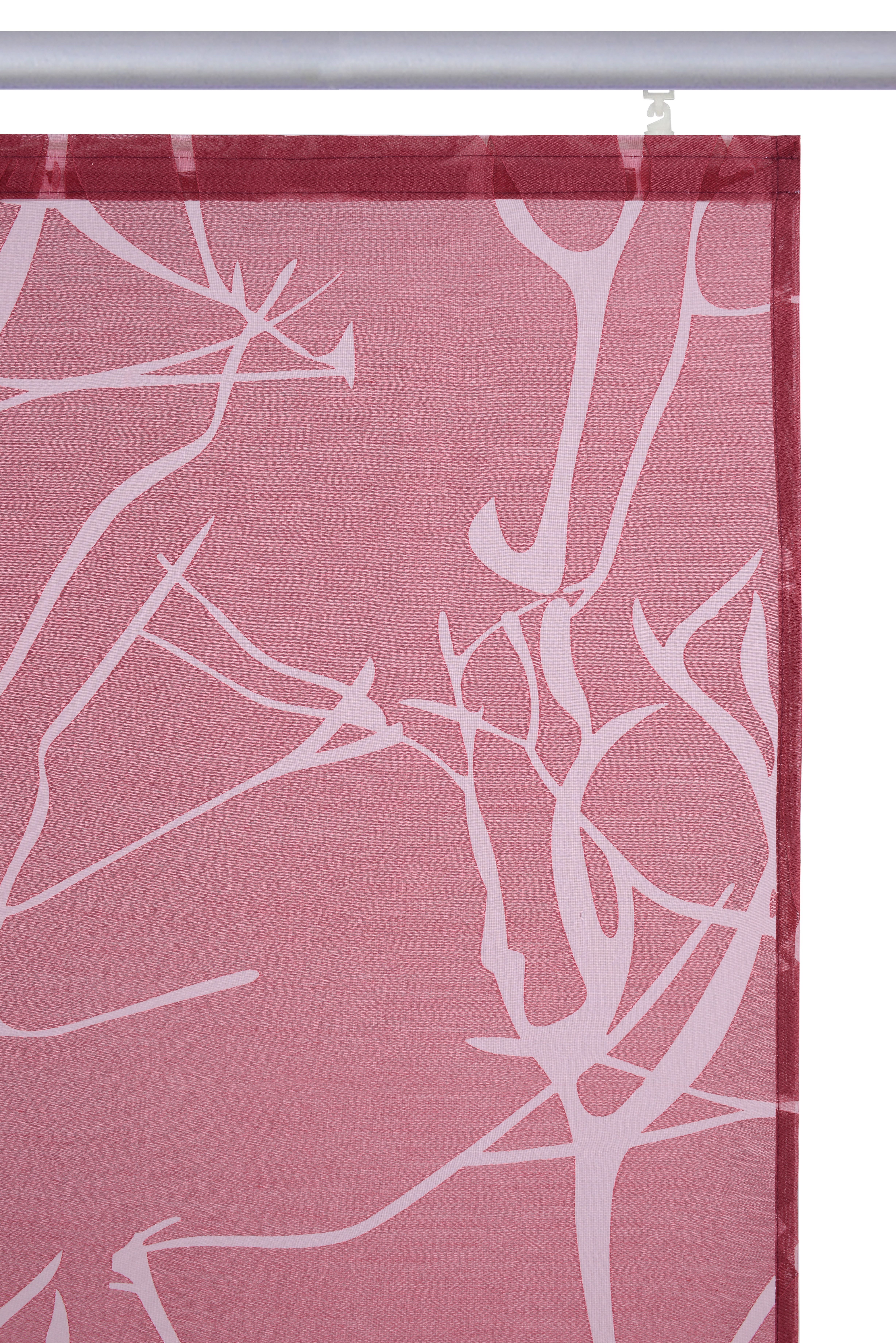 OTTO home Schiebegardine Anna (1 St), Klettband, halbtransparent, Ausbrenner, Inkl. Befestigungszubehör, Breite: 57 cm