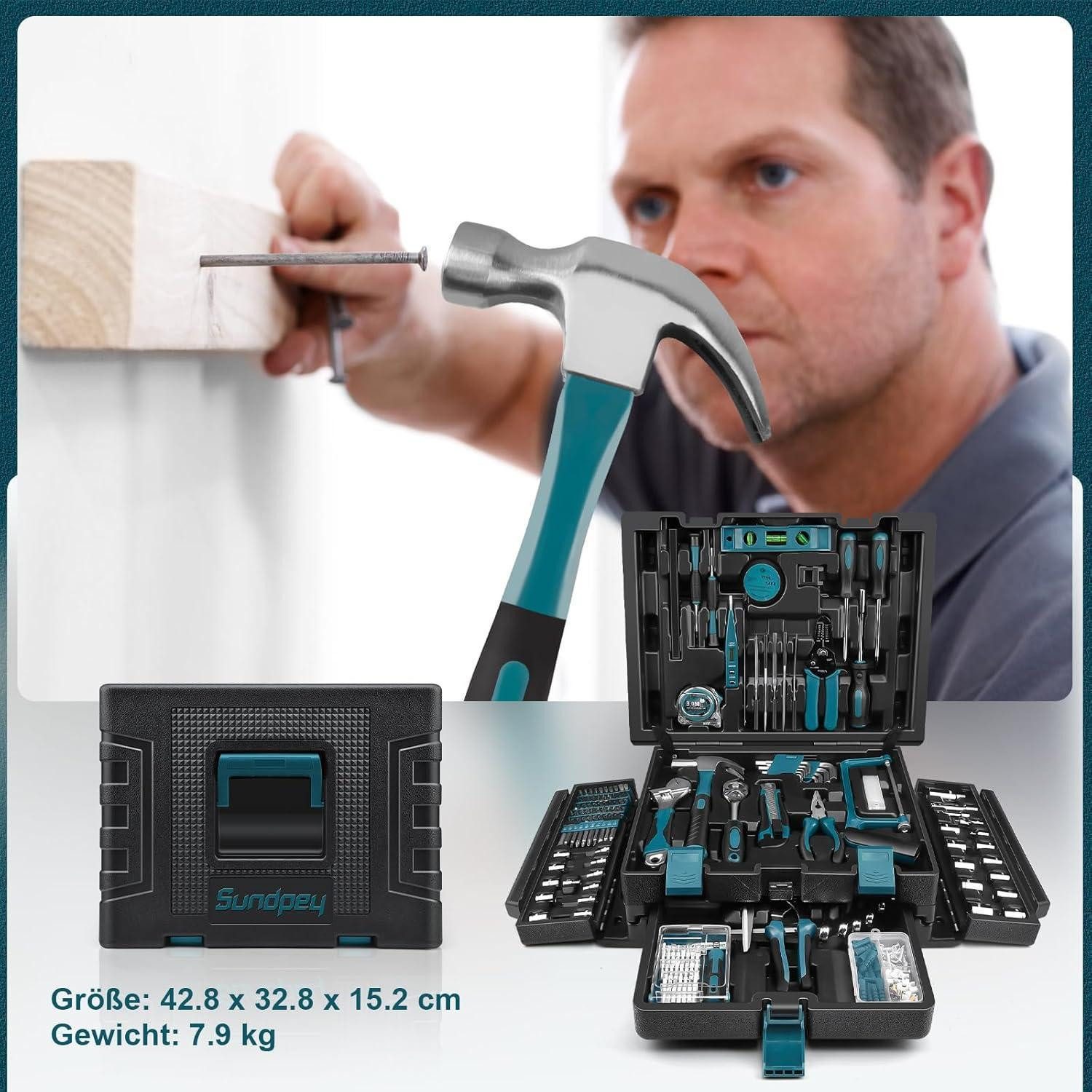 LuxusKollektion Multitool Werkzeugset 379 tlg für Heim-, Auto- & Handwerkerarbeiten