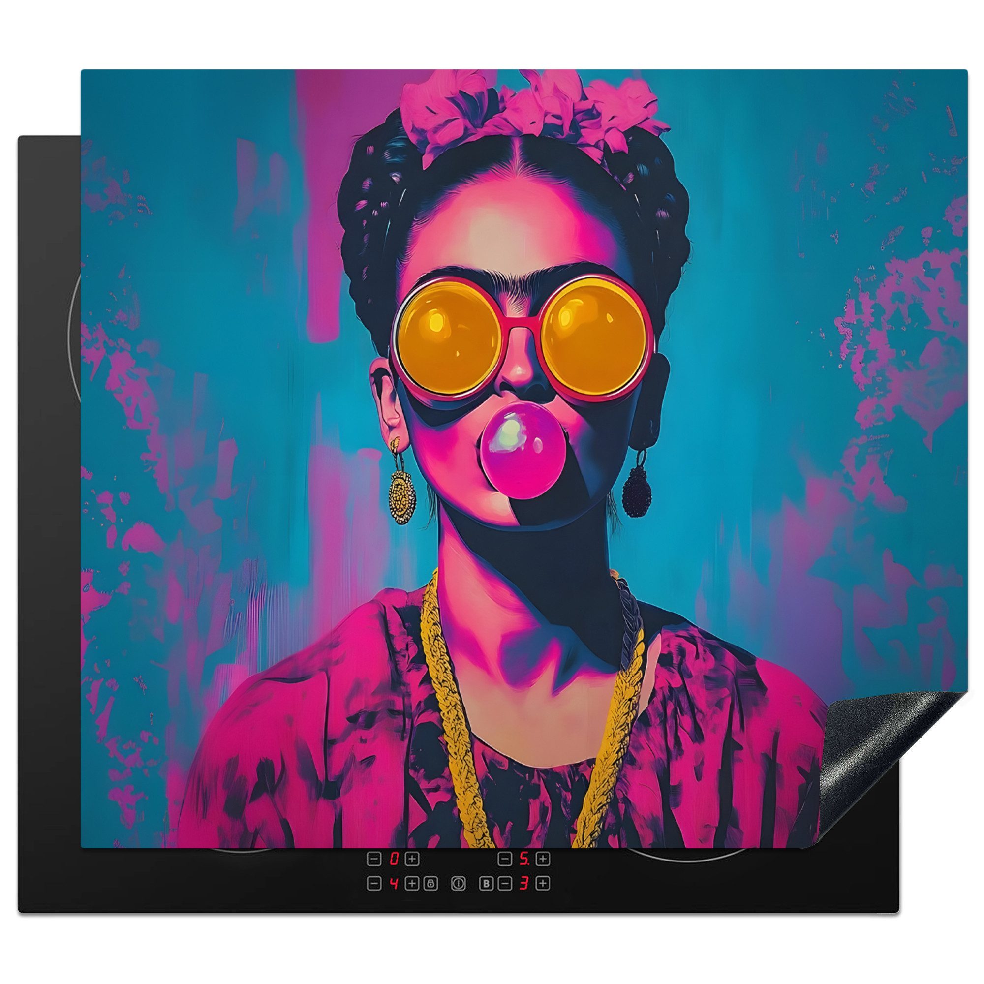 Frau - Kaugummi - Brille