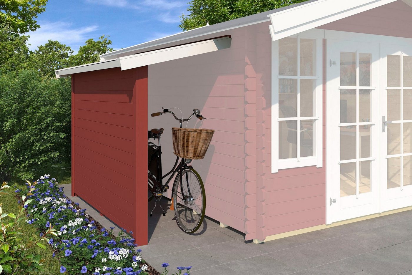 Thumbnail - LASITA MAJA Gartenhaus-Anbaudach Schleppdach, BxT: 243,6x109,4 cm, für Gartenhaus Luna 1, Garage Nevis, Gartenhaus Wels ...