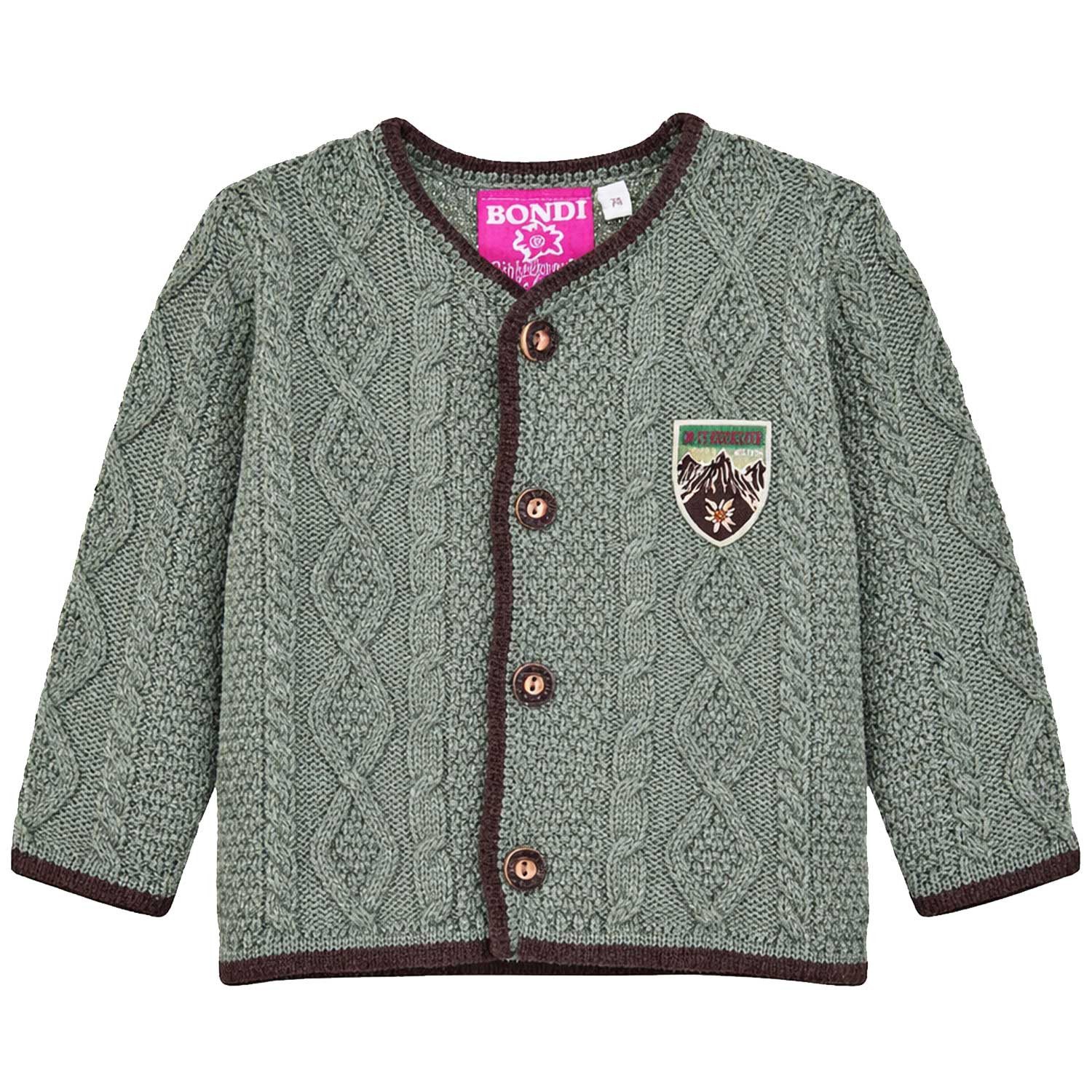 BONDI Trachtenjacke Baby Jungen Strickjacke 91785, Kiwi