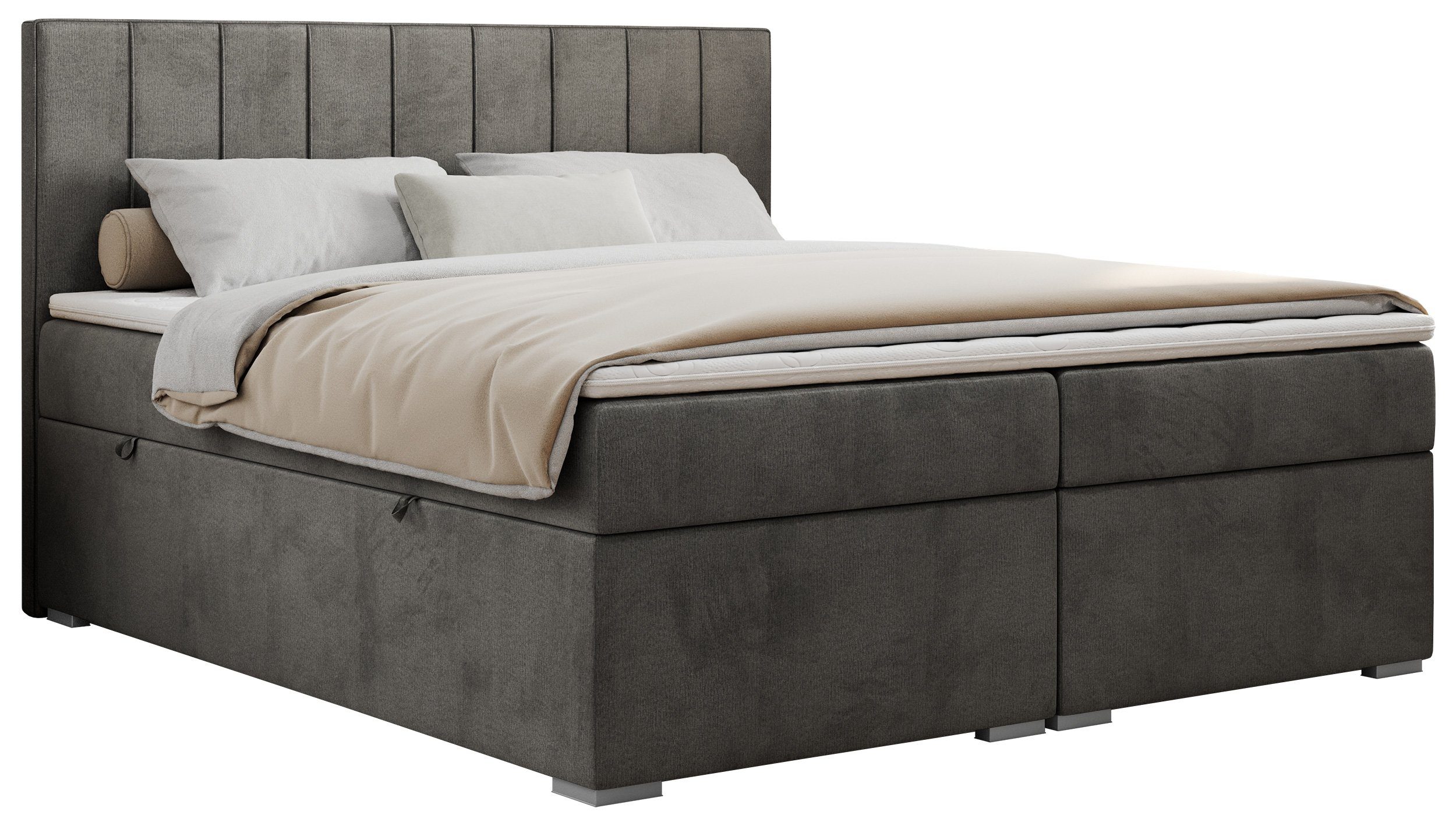 MKS MÖBEL Boxspringbett ALLY (Set, Packung, T30-Schaum, gepolsterte Kopfstü günstig online kaufen