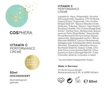 Cosphera Gesichtspflege Cosphera® - Vitamin C Performance Creme 50 ml - mit Hyaluronsäure, 1-tlg.