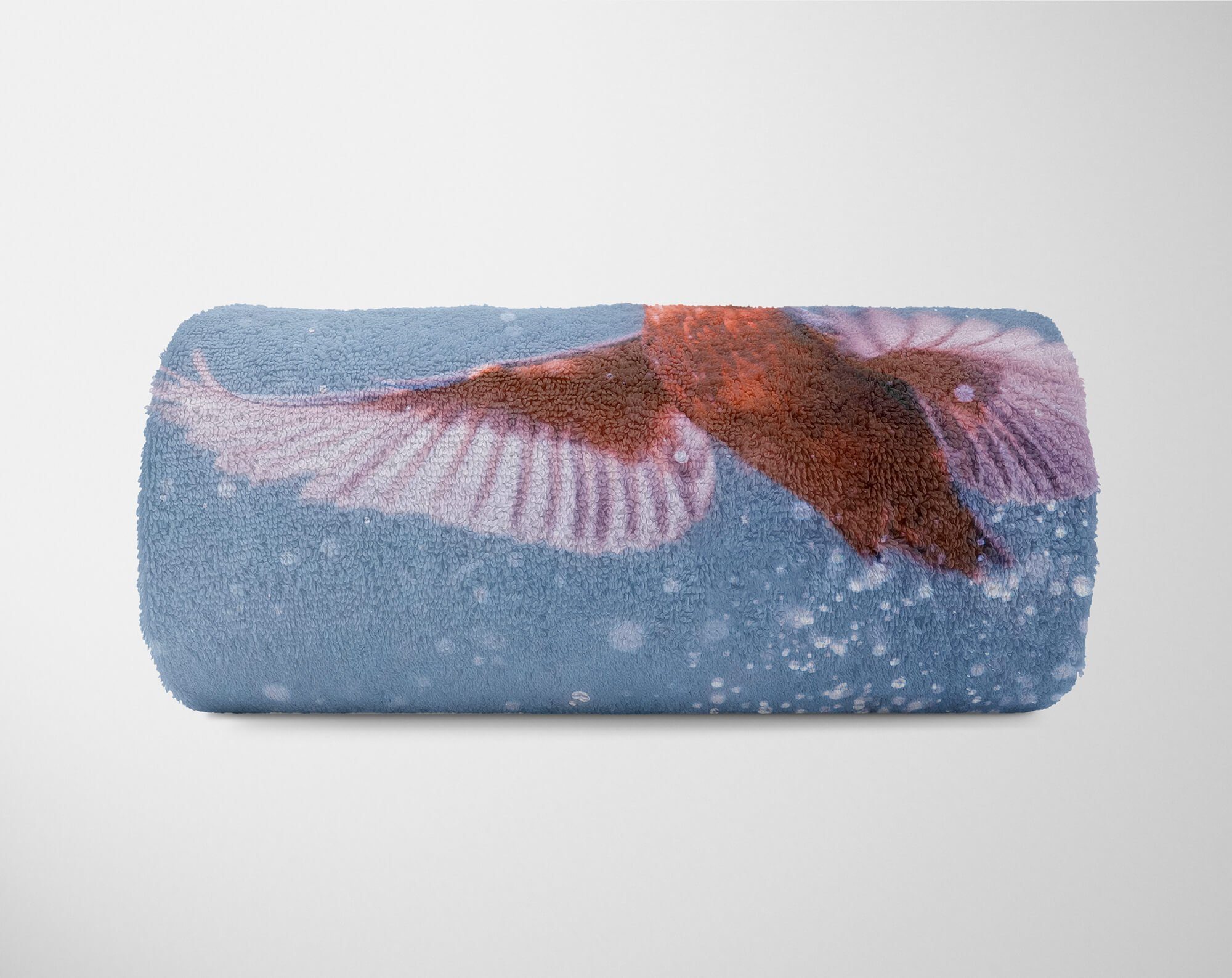 Sinus Kingfishe, Art Saunatuch Handtuch Baumwolle-Polyester-Mix Handtücher Kuscheldecke Strandhandtuch Eisvogel mit Tiermotiv Handtuch (1-St),