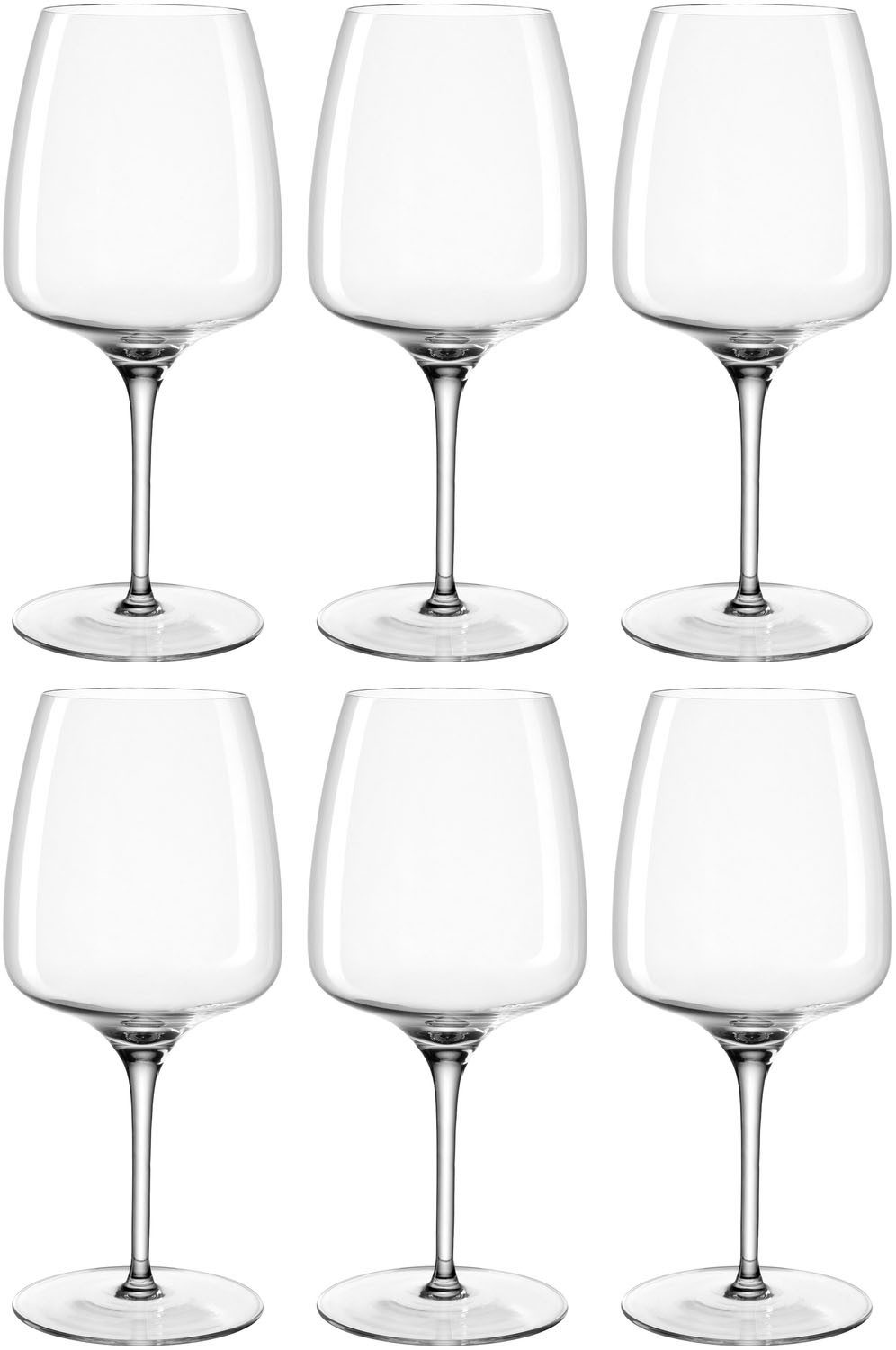 LEONARDO Weinglas Rotweinglas CESTI, 500 ml, 6er-Set, 6-tlg., Kristallglas, spülmaschinengeeignet