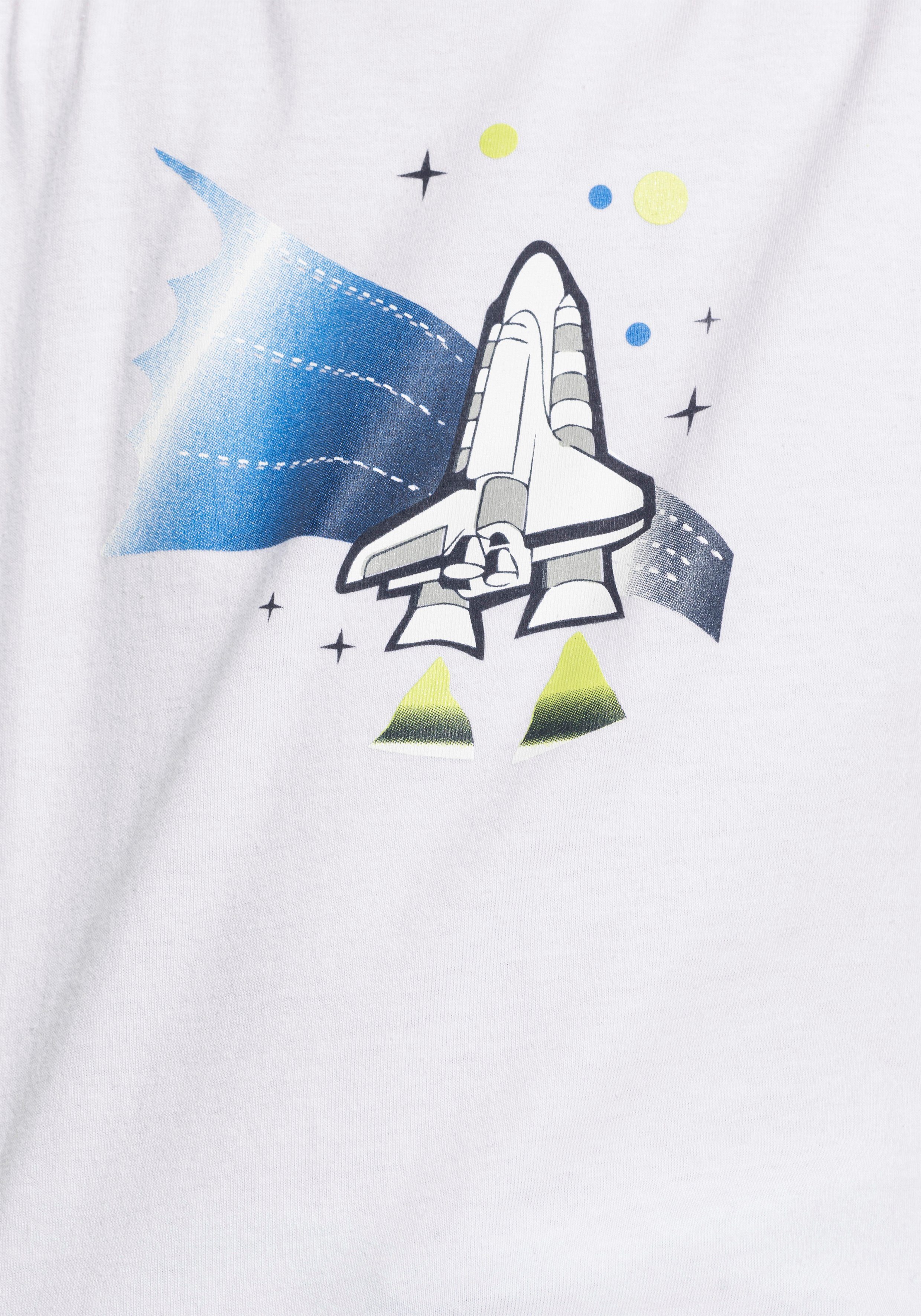 aus Scout SPACE T-Shirt 2er-Pack) (Packung, Bio-Baumwolle