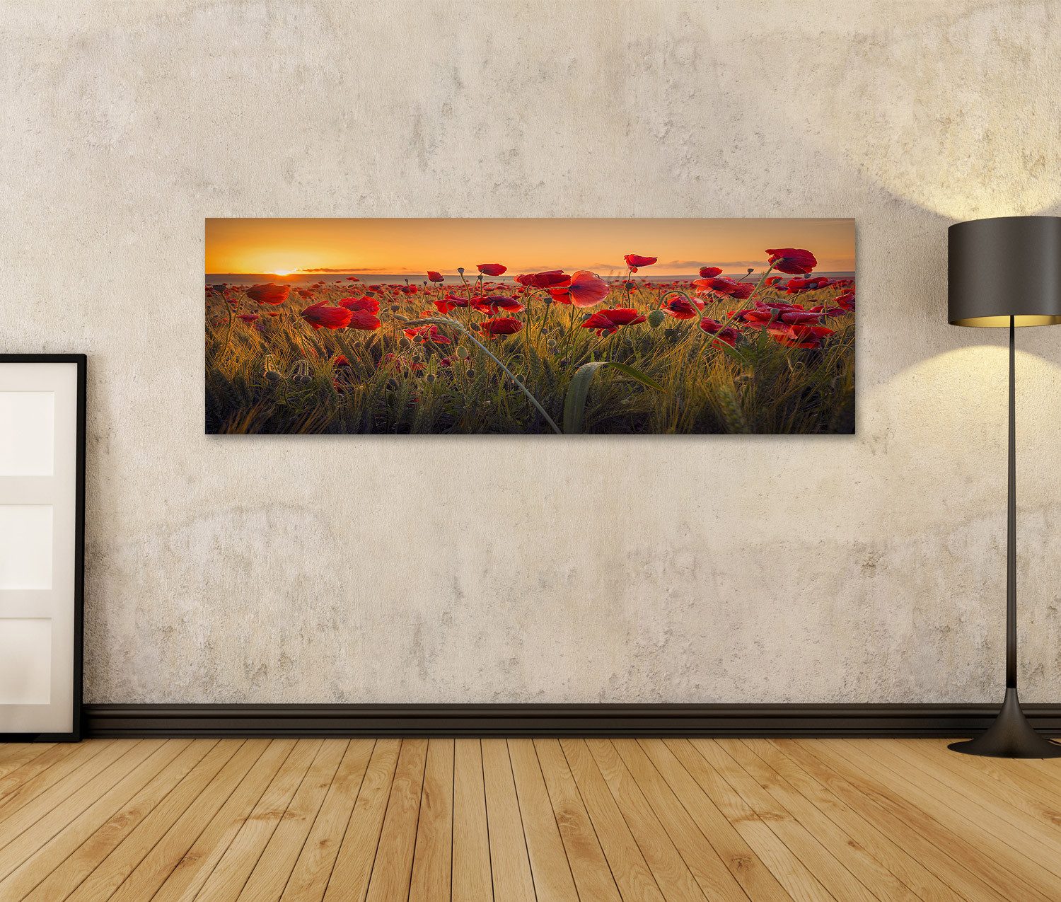 islandburner Leinwandbild Mohn Weizenfeld Schöne Mohn günstig online kaufen