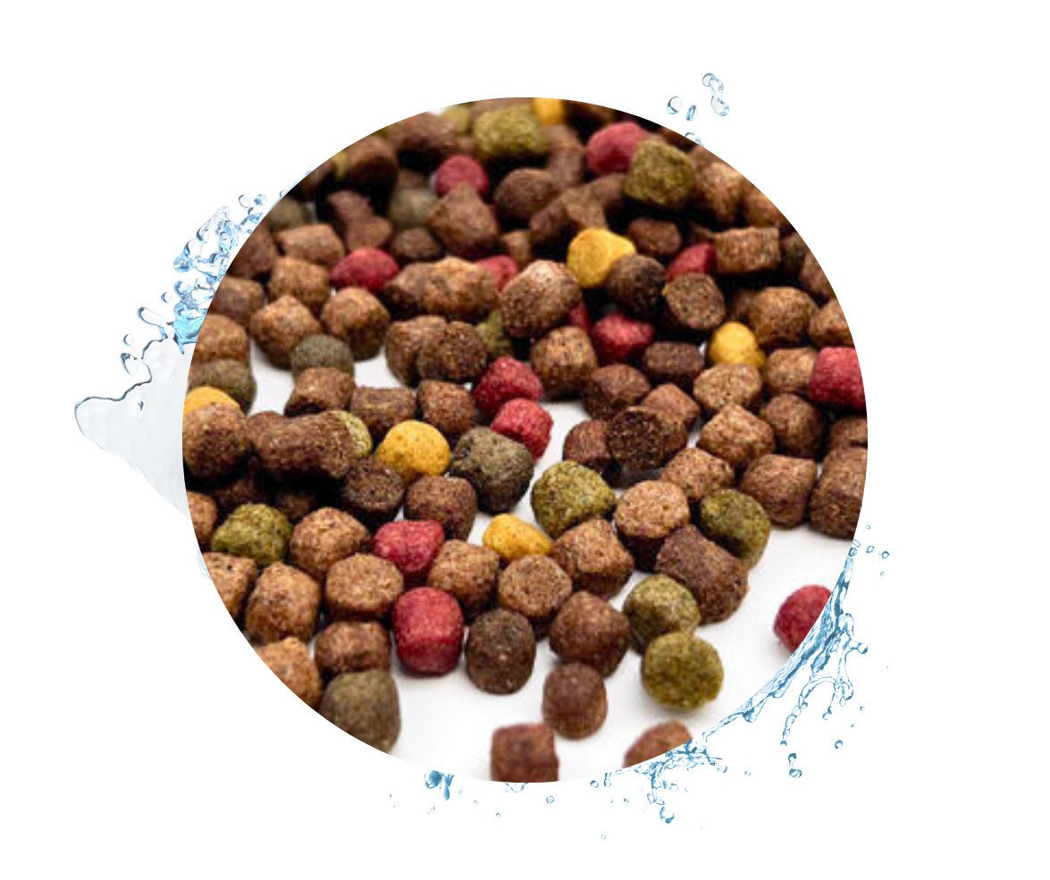 Warnick´s Tierfutterservice Koifutter 5-Sorten Mix mit Spirulina - in 3mm, 6mm oder 3-6mm 6mm, Alleinfuttermittel für: Koi, Zierfische, Teichfische