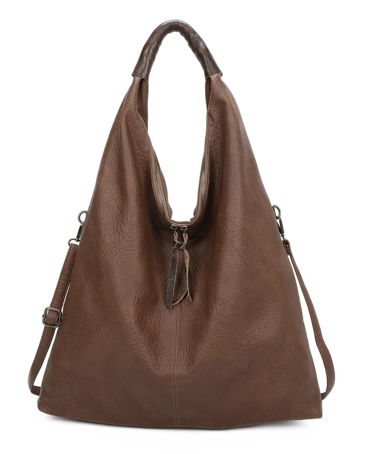 ITALYSHOP24 Schultertasche XXL Damen Shopper Tasche Freizeittasche Hobo Bag Weekender Reisetasche, Urlaub Handtasche Henkeltasche Umhängetasche Beuteltasche Bürotasche