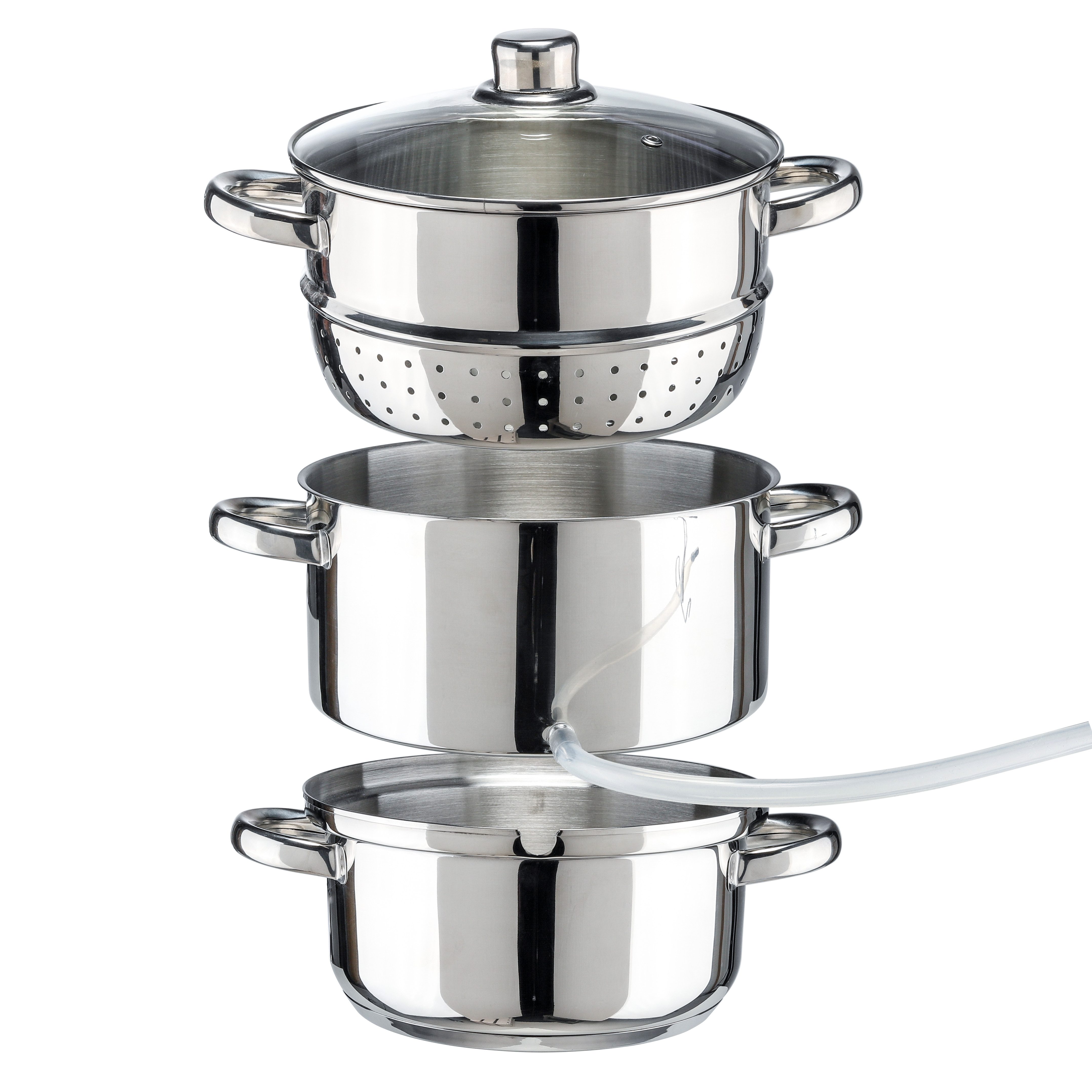 mucHome Entsafter Dampfentsafter 6L Edelstahl für alle Herdarten inkl. Induktion Ø 22cm