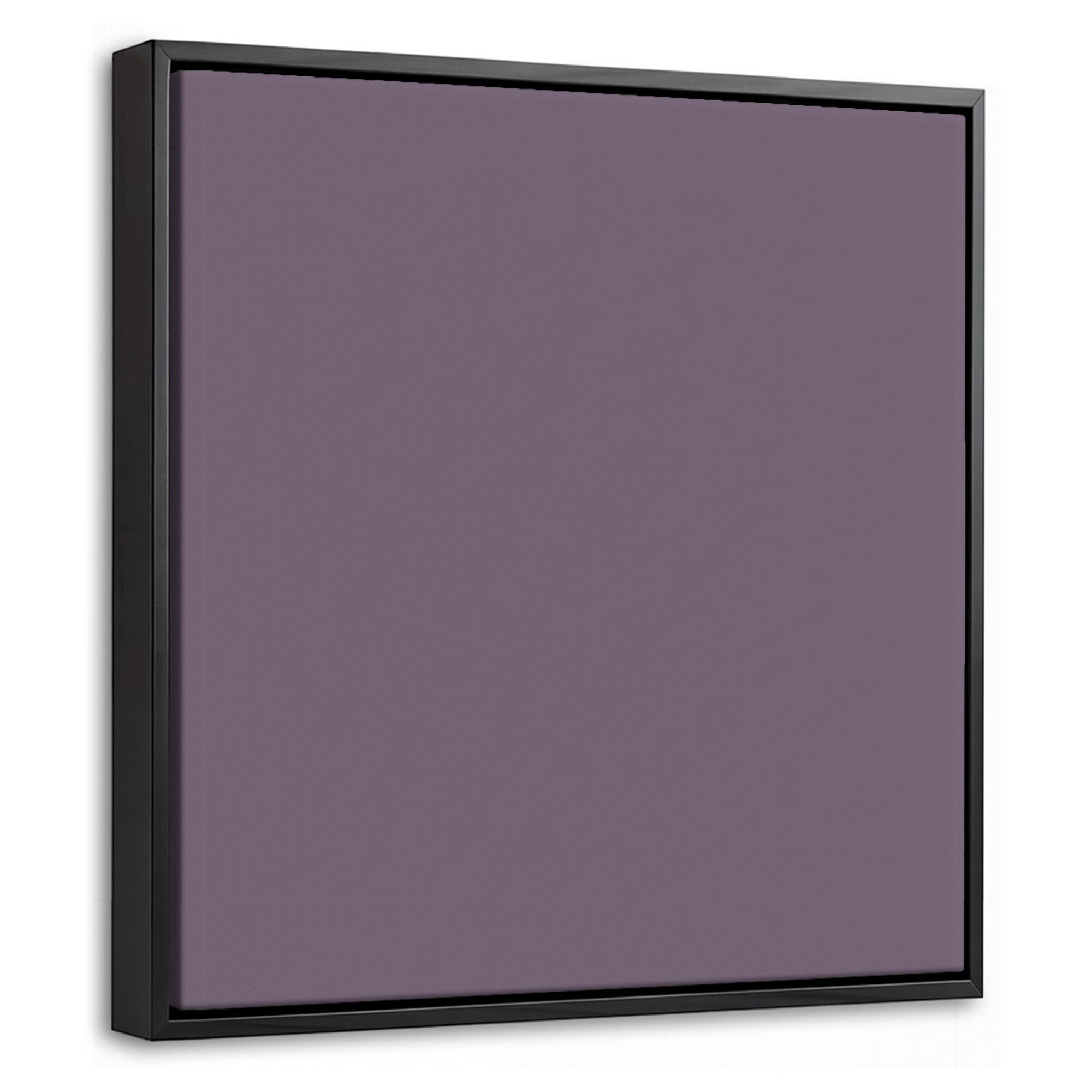 OneMillionCanvasses® Leinwandbild mit Rahmen - Samt – Aubergine – Lila, Fotodruck (1 St), Leinwand Bilder Klein, Wand Dekoration Aesthetic 20x20cm