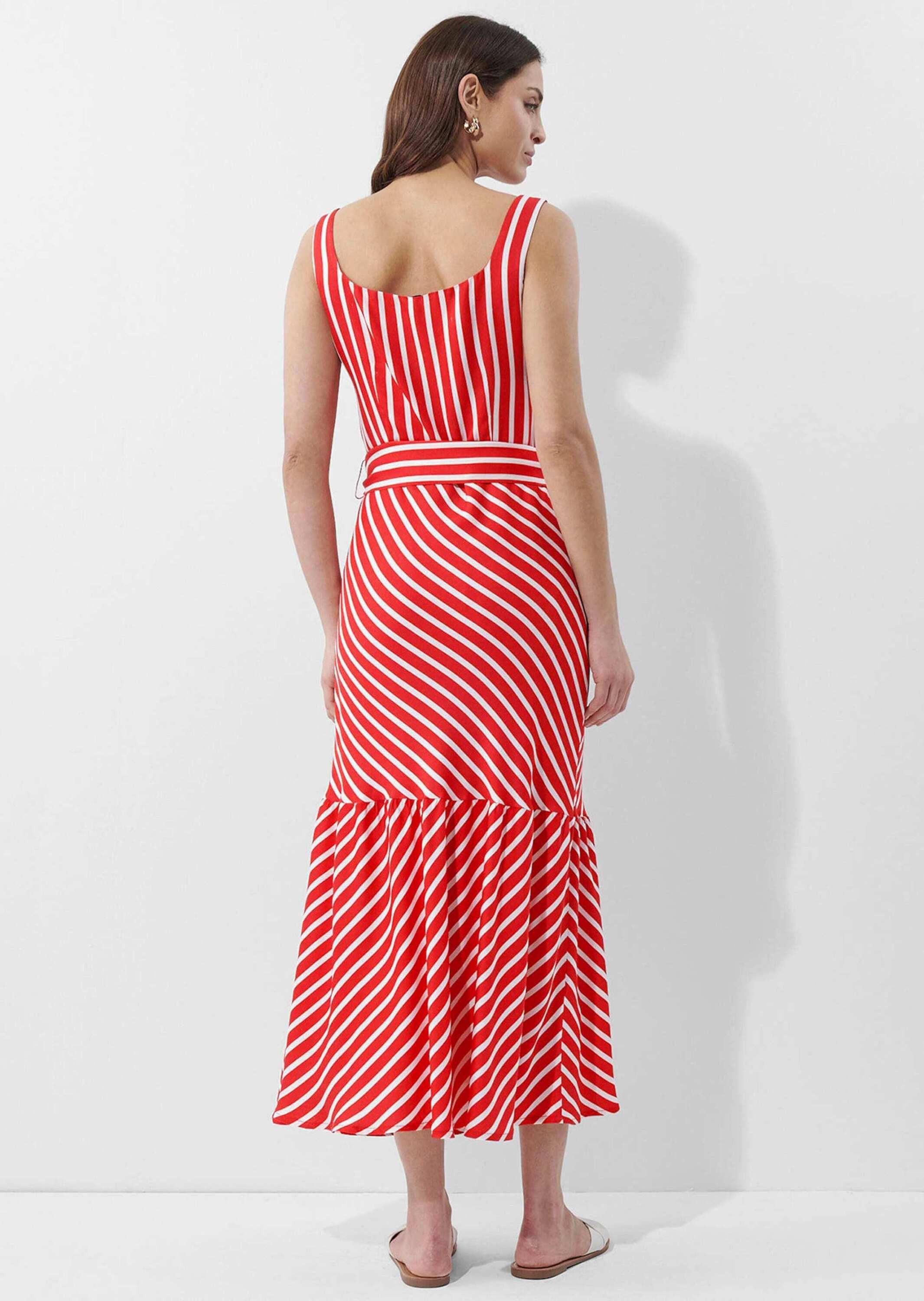 Alba Moda Maxikleid Figurbetontes Maxikleid mit Streifen