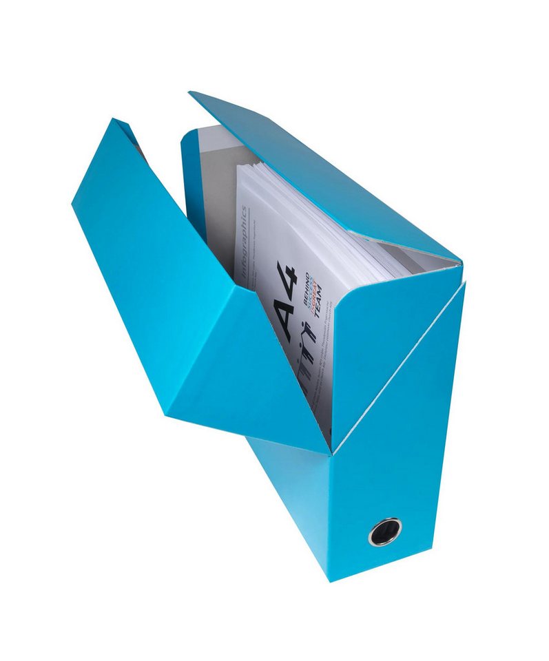 Thumbnail - EXACOMPTA Archivcontainer 5x Transferbox Karton, Rücken 90mm, 25,5x34x9 cm A4, Hellblau, 89927E, Boxen Archivbox