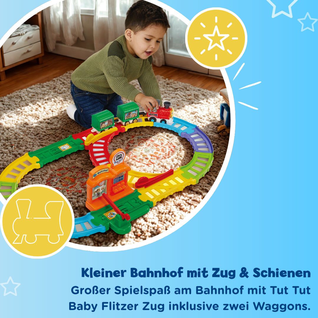 Vtech® Spielwelt Tut Tut Baby Flitzer - Kleiner Bahnhof, mit Licht und Sound