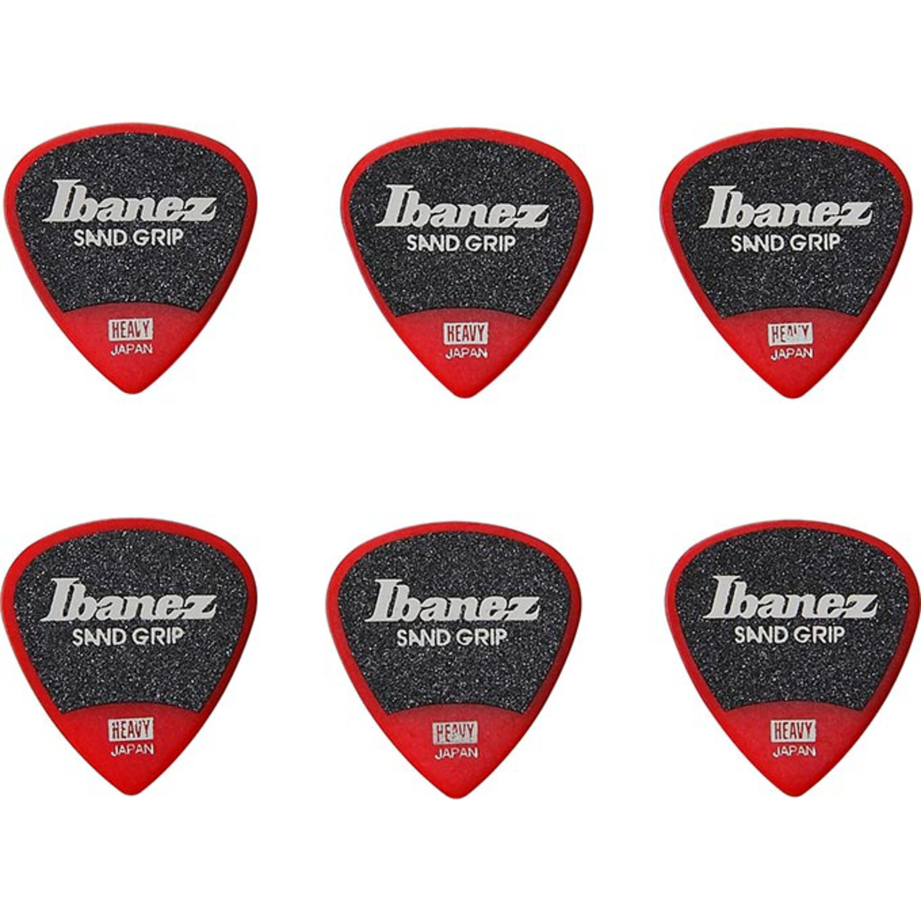Ibanez Plektrum, PPA16HSG Sand Grip Picks 0,8 mm Red - Plektren Set