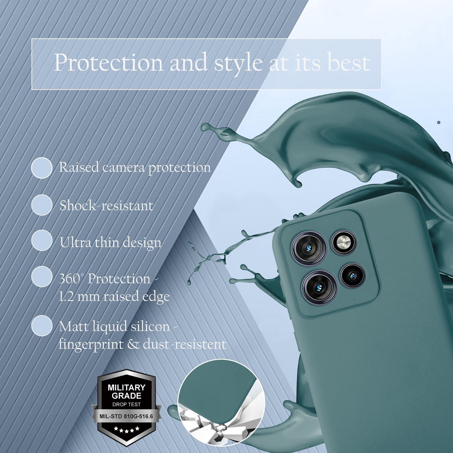 Cadorabo Handyhülle für Motorola Moto Edge 50 Neo Hülle Motorola Moto Edge 50 Neo, Flexible Hülle TPU Silikon Schutzhülle Back Cover Case