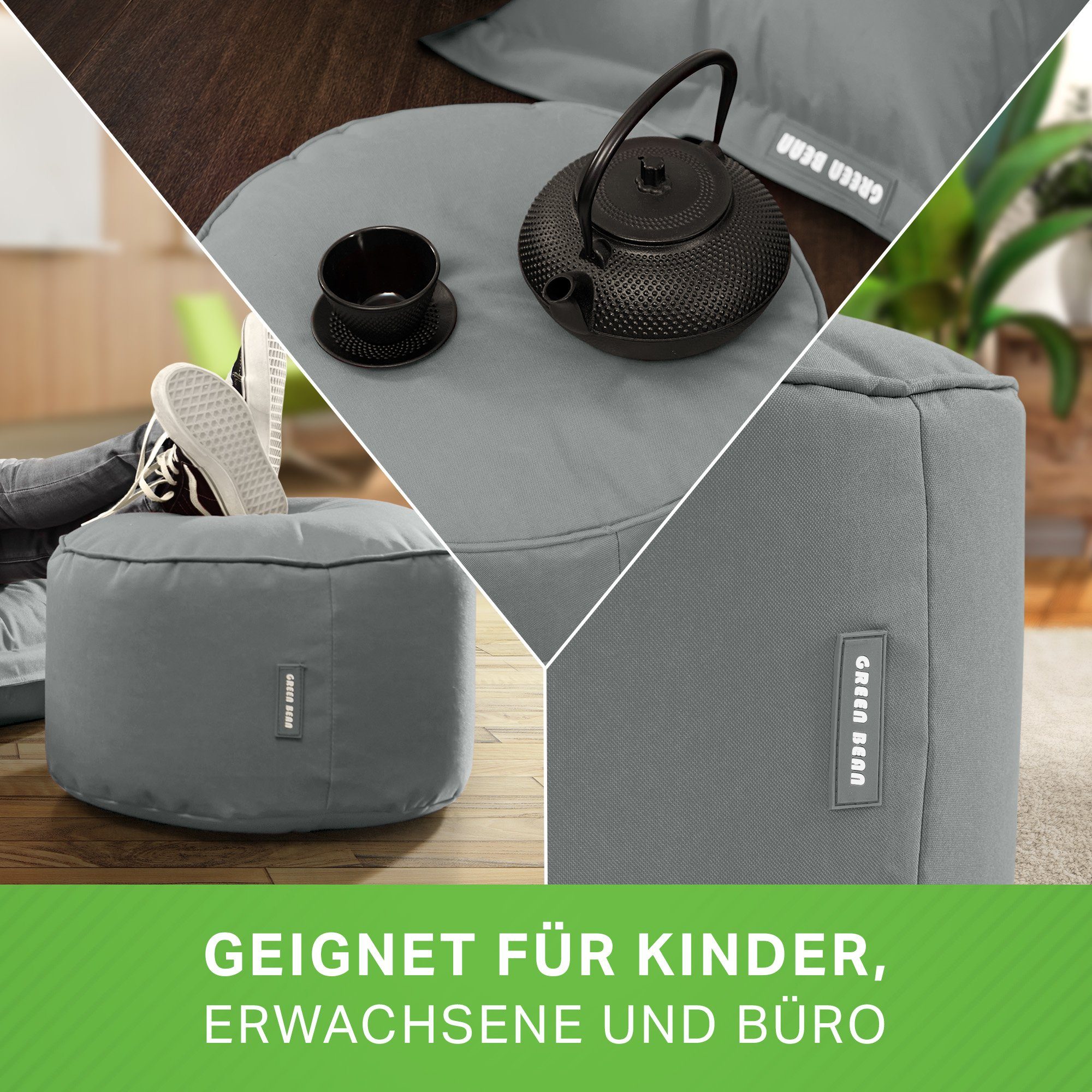 Green Bean Pouf Stay (Sitzsack-Hocker 25x45cm günstig online kaufen