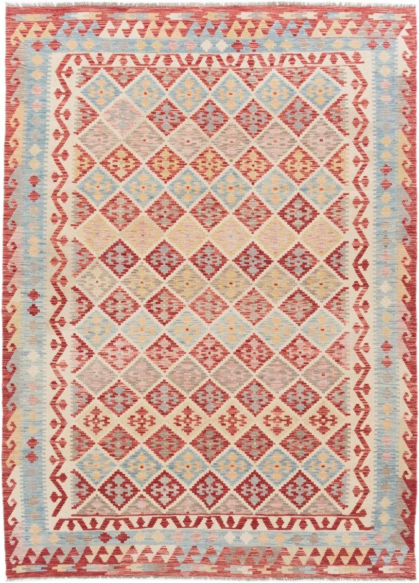 Orientteppich Kelim Afghan 210x288 Handgewebter Orientteppich, Nain Trading, rechteckig, Höhe: 3 mm