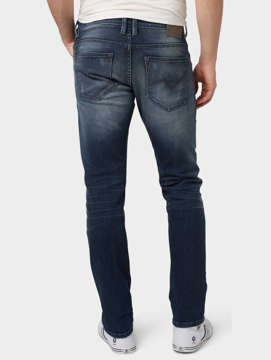 Herren Jeans TOM TAILOR Slim-fit-Jeans Herren Selvage Stretch Denim Hose - Aedan 1075
