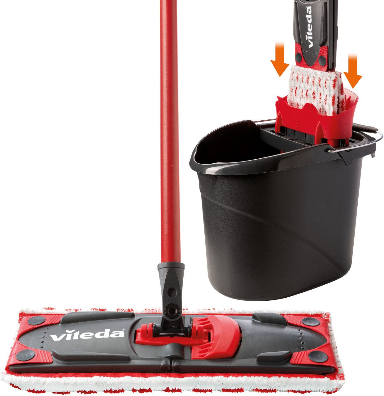 Vileda Wischmopp Vileda Bodenwischer Komplett-Set Ultramax 2in1