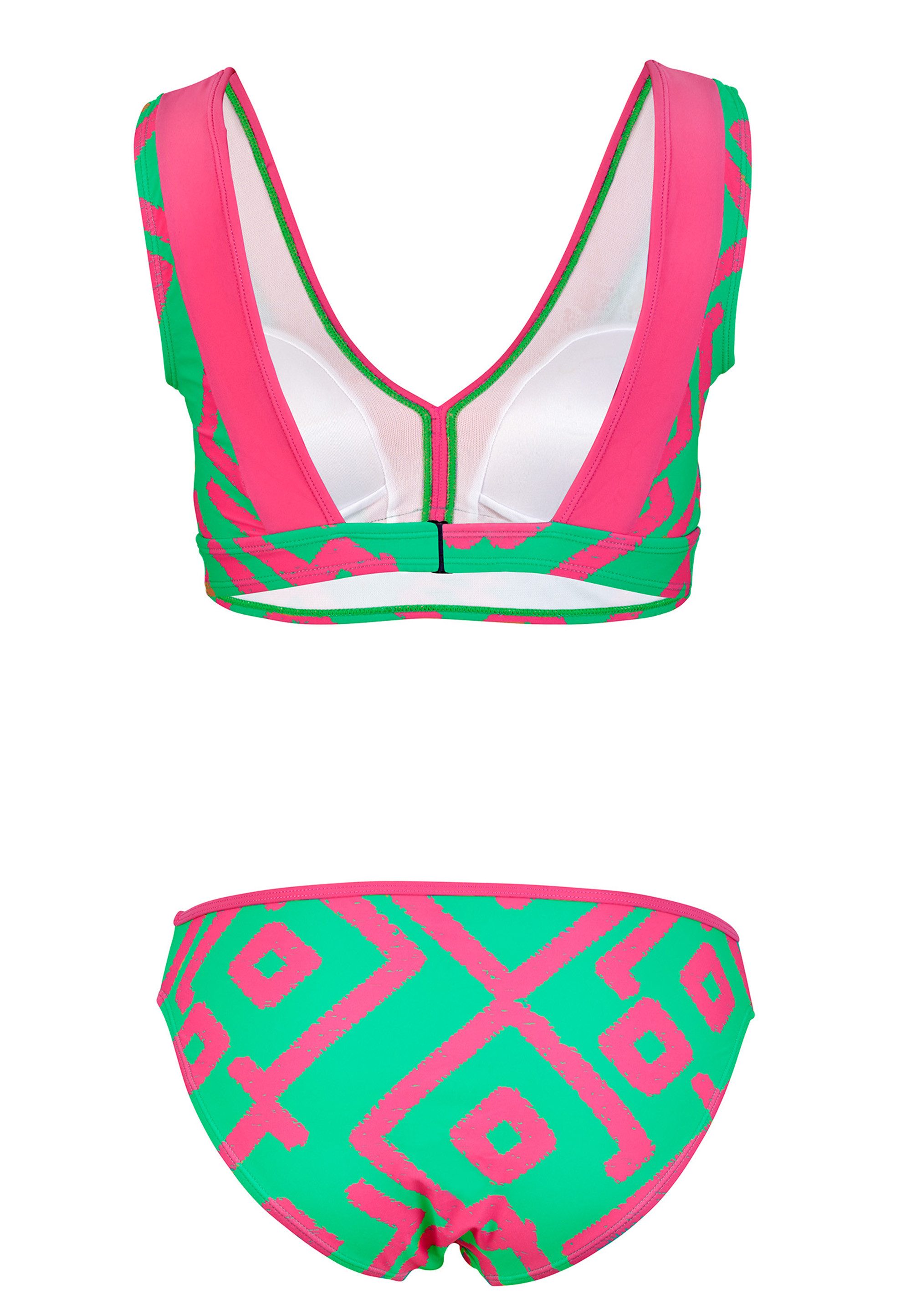 Beco Beermann Triangel-Bikini-Top Inka Graphic, mit fantasievollem Inka-Muster