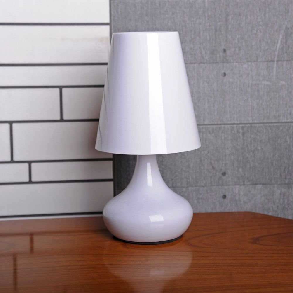 Dirk Davids Leuchten GmbH Tischleuchte Chabby Chic Metall Lack Weiß, Leuchtmittel nicht mit im Lieferumfang, Modern