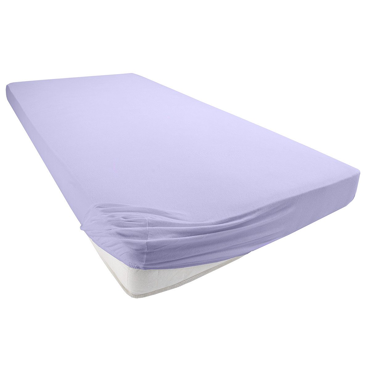 Visaggio Spannbettlaken Jersey aus 100% Baumwolle Spannbetttuch Bettlaken, Jersey, Gummizug: rundum, Spannbettlaken, für Matratzenhöhen bis 22 cm, Steghöhe 30 cm