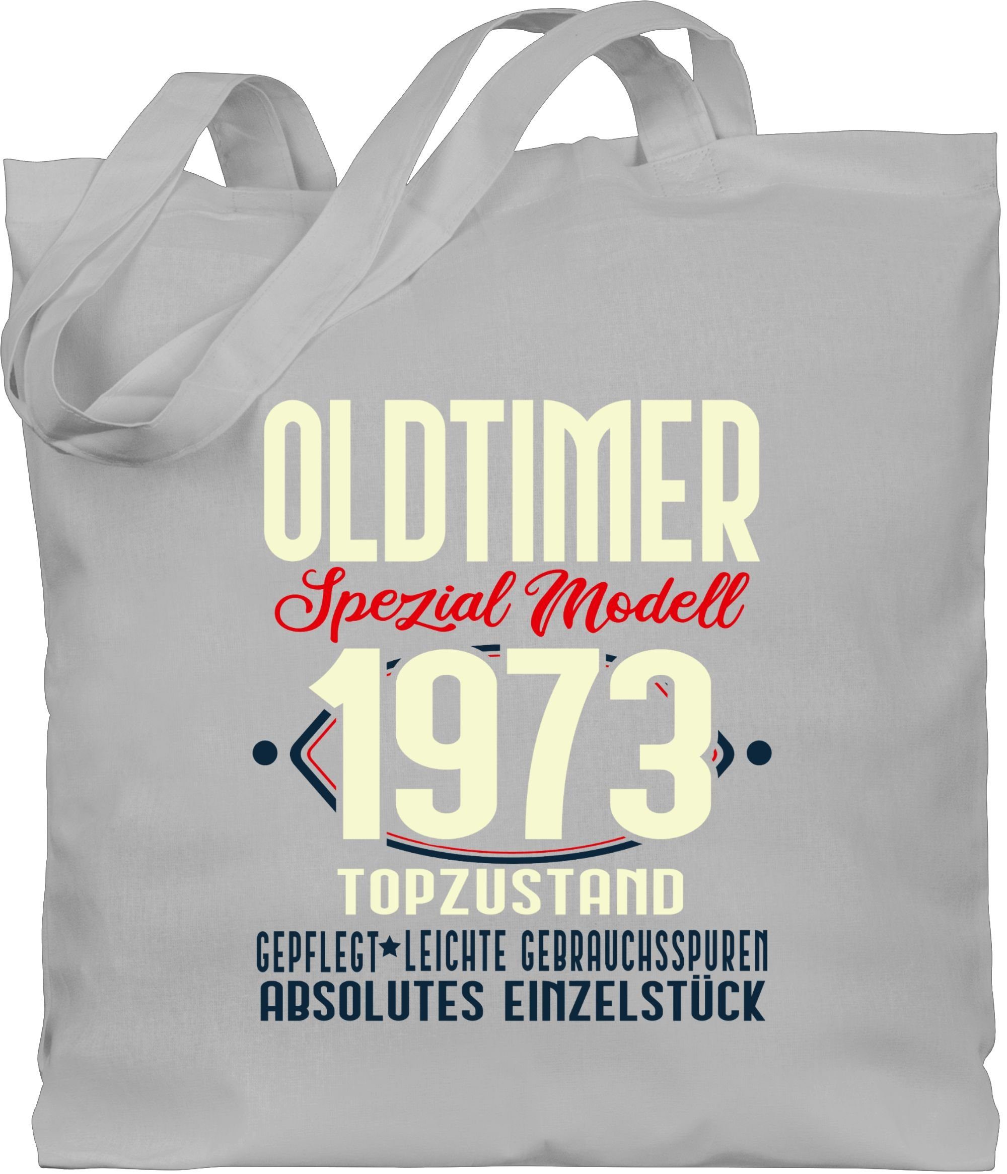 Shirtracer Umhängetasche Oldtimer Spezial 1 1973, 50. Geburtstag Hellgrau Modell