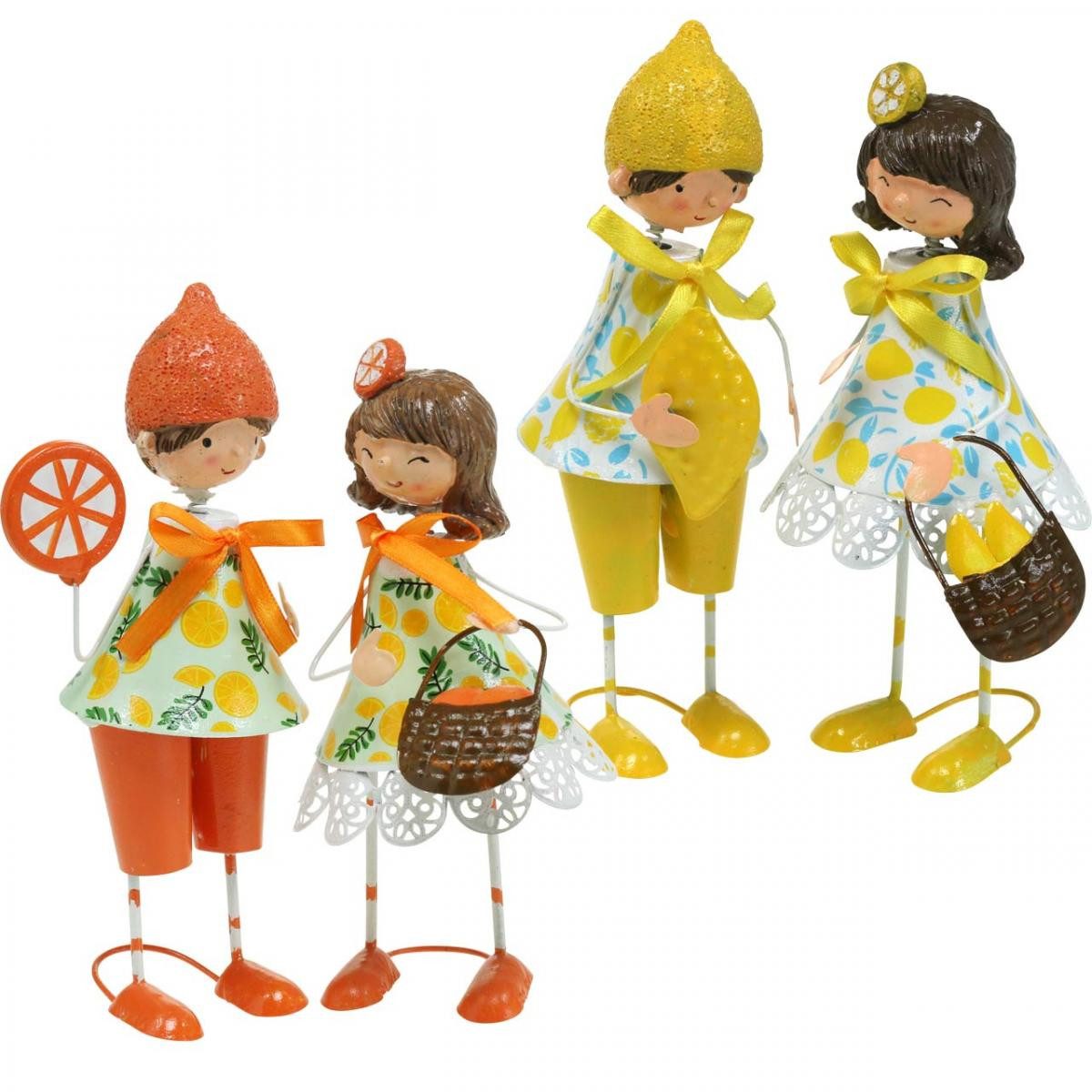 Dekofigur Sommerdeko Figuren Set "Kleine Früchtchen" - Zitronen & Orangen