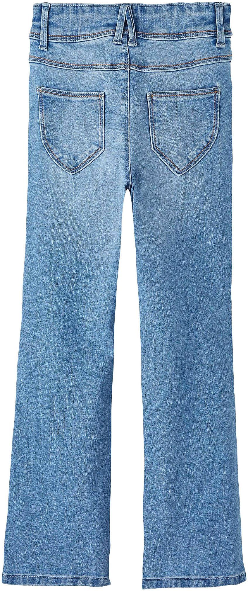 Name SKINNY JEANS Stretch blue NOOS It medium NKFPOLLY mit BOOT Bootcut-Jeans 1142-AU