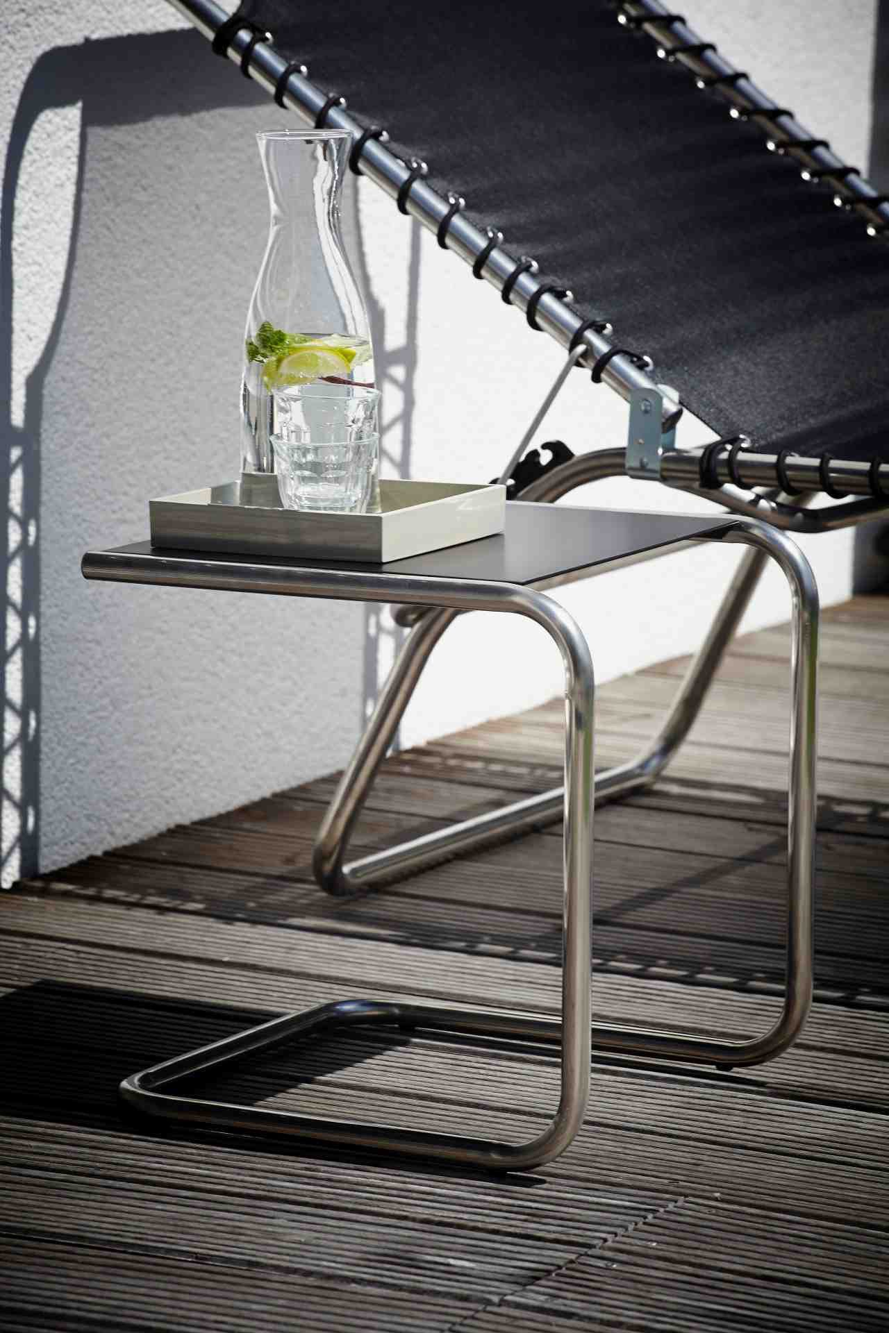 Fiam Beistelltisch Club aus Aluminium, Schwarz
