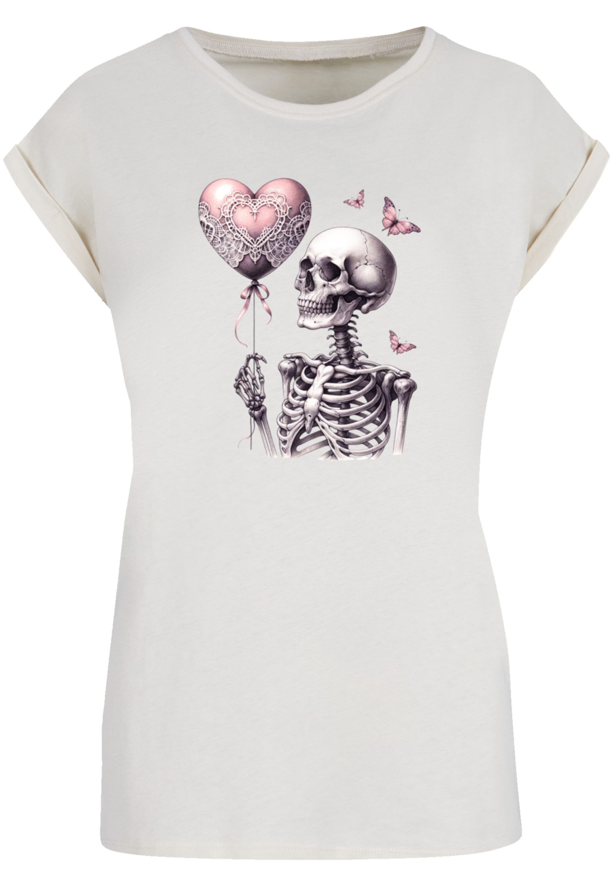 F4NT4STIC T-Shirt Skelett hält Herzballon Premium günstig online kaufen