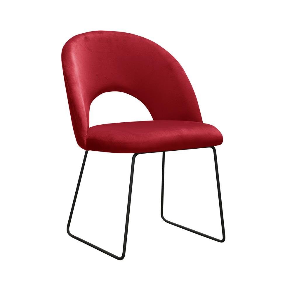 8x Polsterstuhl Stuhl, Esszimmer Stuhl Fernseh Rot JVmoebel Neu Lounge Sessel Club Sitz Set Textil